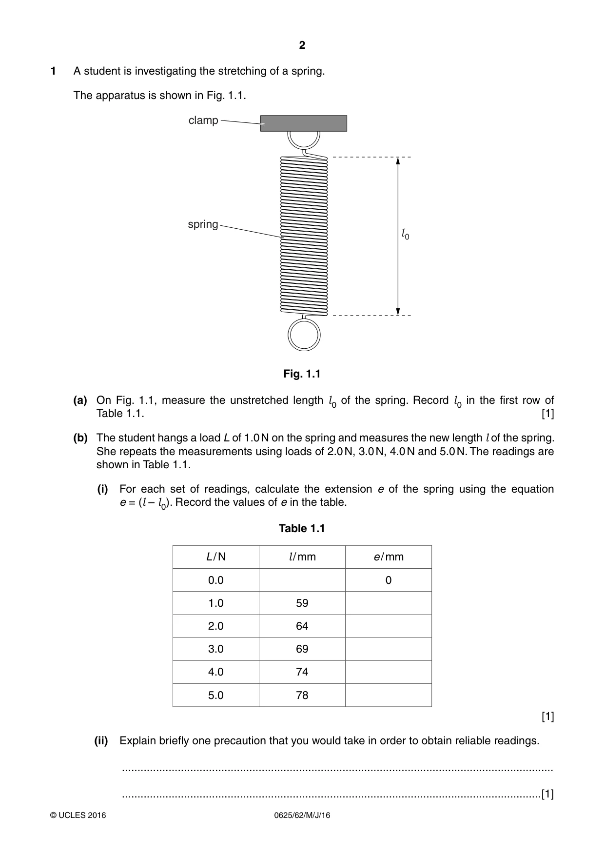 Cambridge IGCSE Physics 0625 2016 May/June Paper 6 · Variant 2 question paper, page 2 of 12