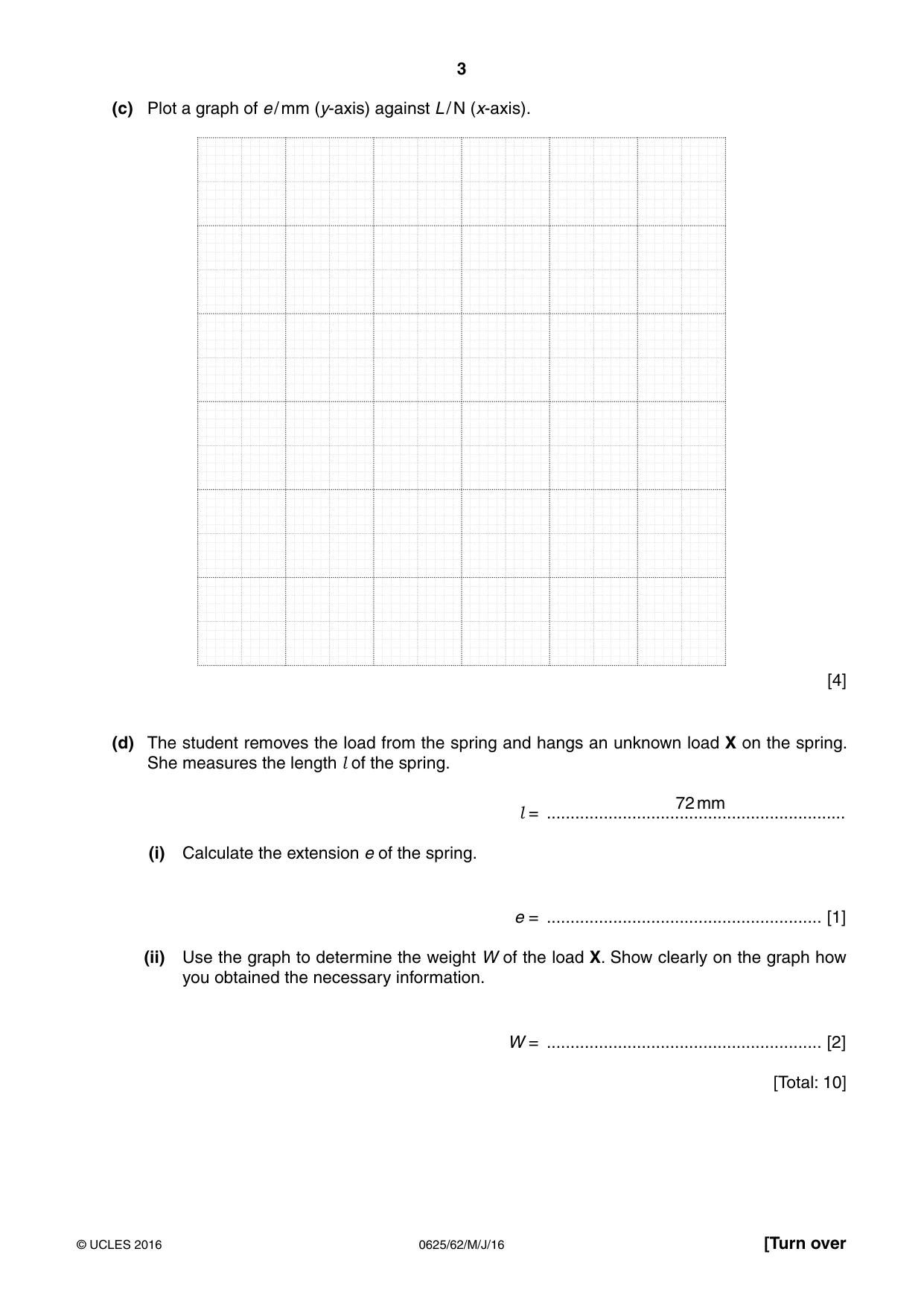 Cambridge IGCSE Physics 0625 2016 May/June Paper 6 · Variant 2 question paper, page 3 of 12