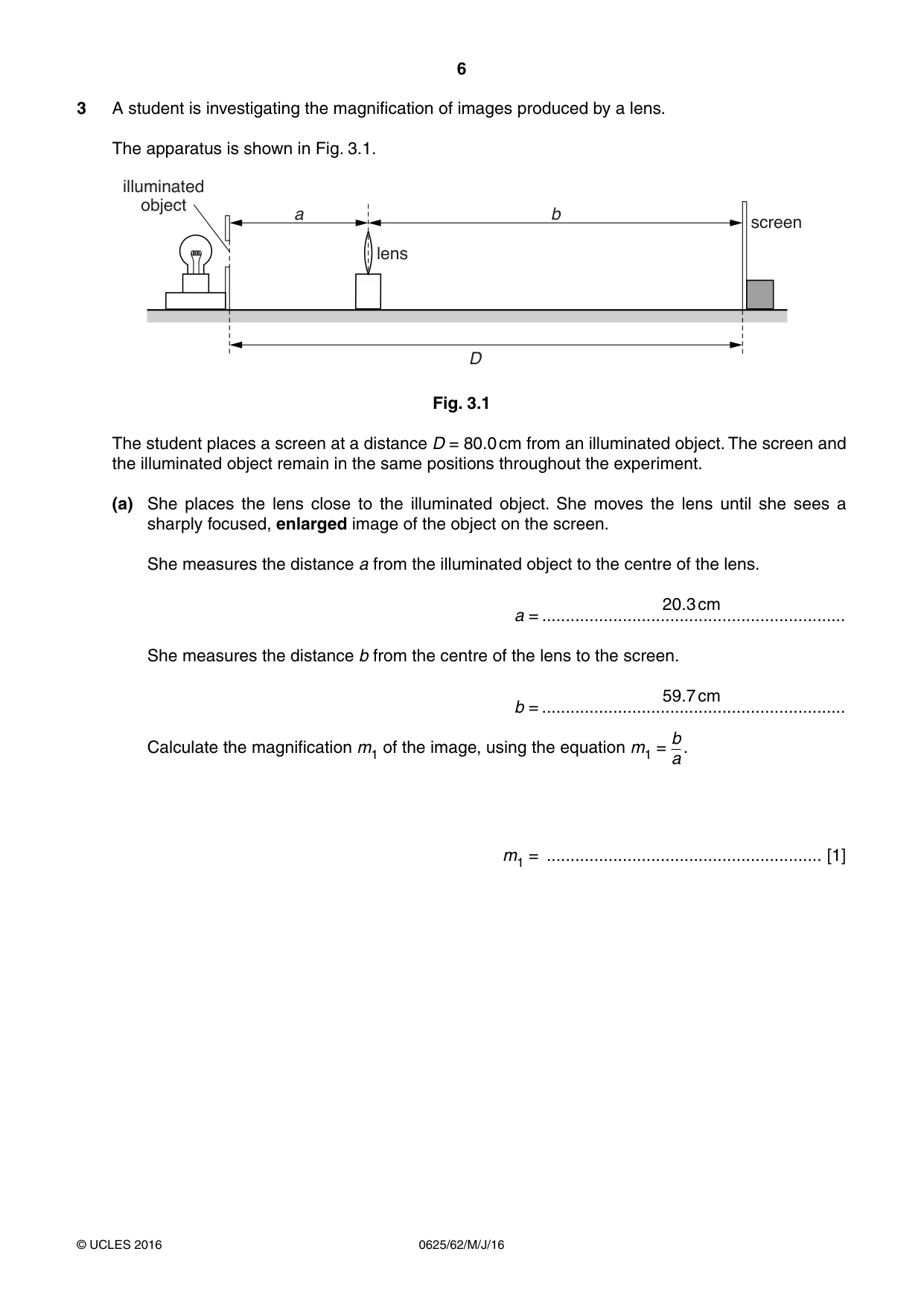 Cambridge IGCSE Physics 0625 2016 May/June Paper 6 · Variant 2 question paper, page 6 of 12