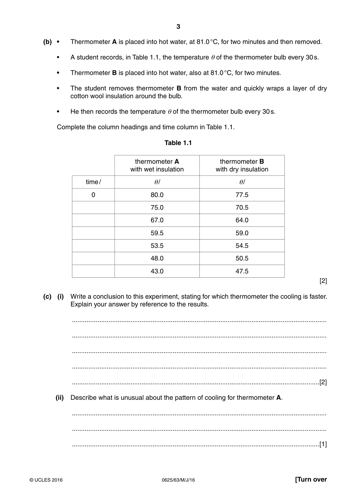 Cambridge IGCSE Physics 0625 2016 May/June Paper 6 · Variant 3 question paper, page 3 of 12