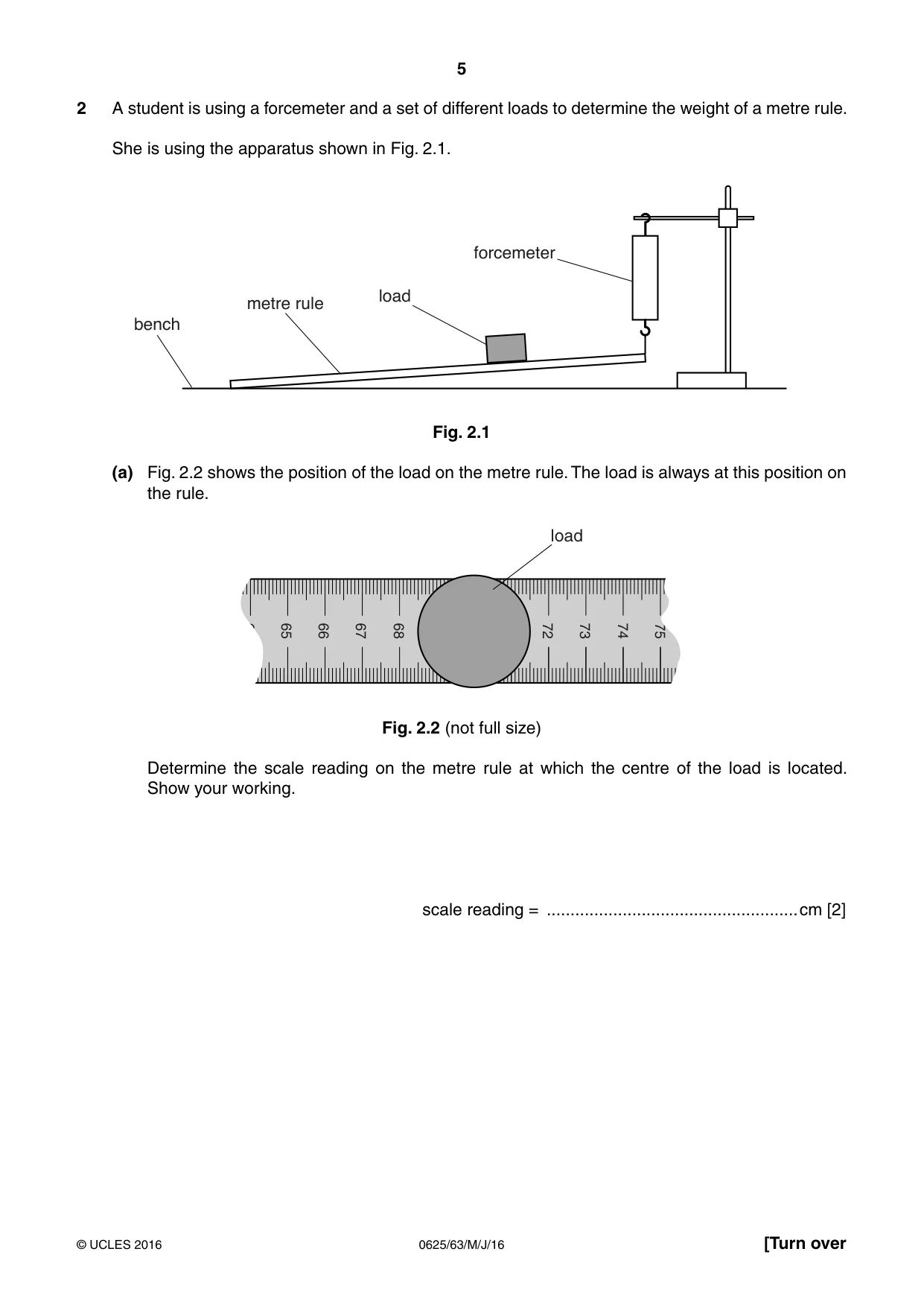 Cambridge IGCSE Physics 0625 2016 May/June Paper 6 · Variant 3 question paper, page 5 of 12