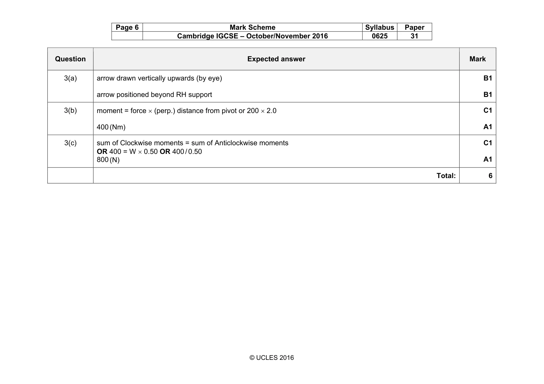 Mark scheme, page 6 of 13