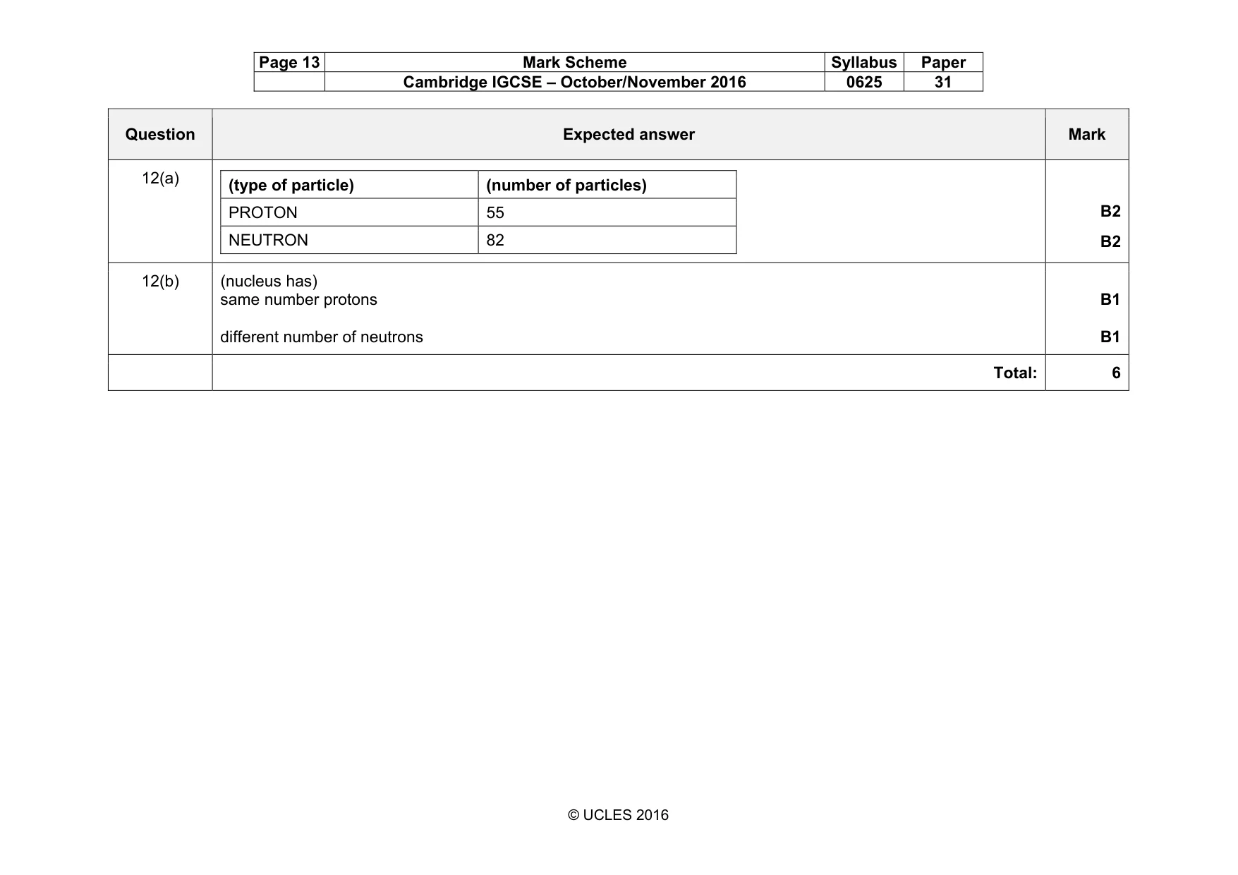 Mark scheme, page 13 of 13
