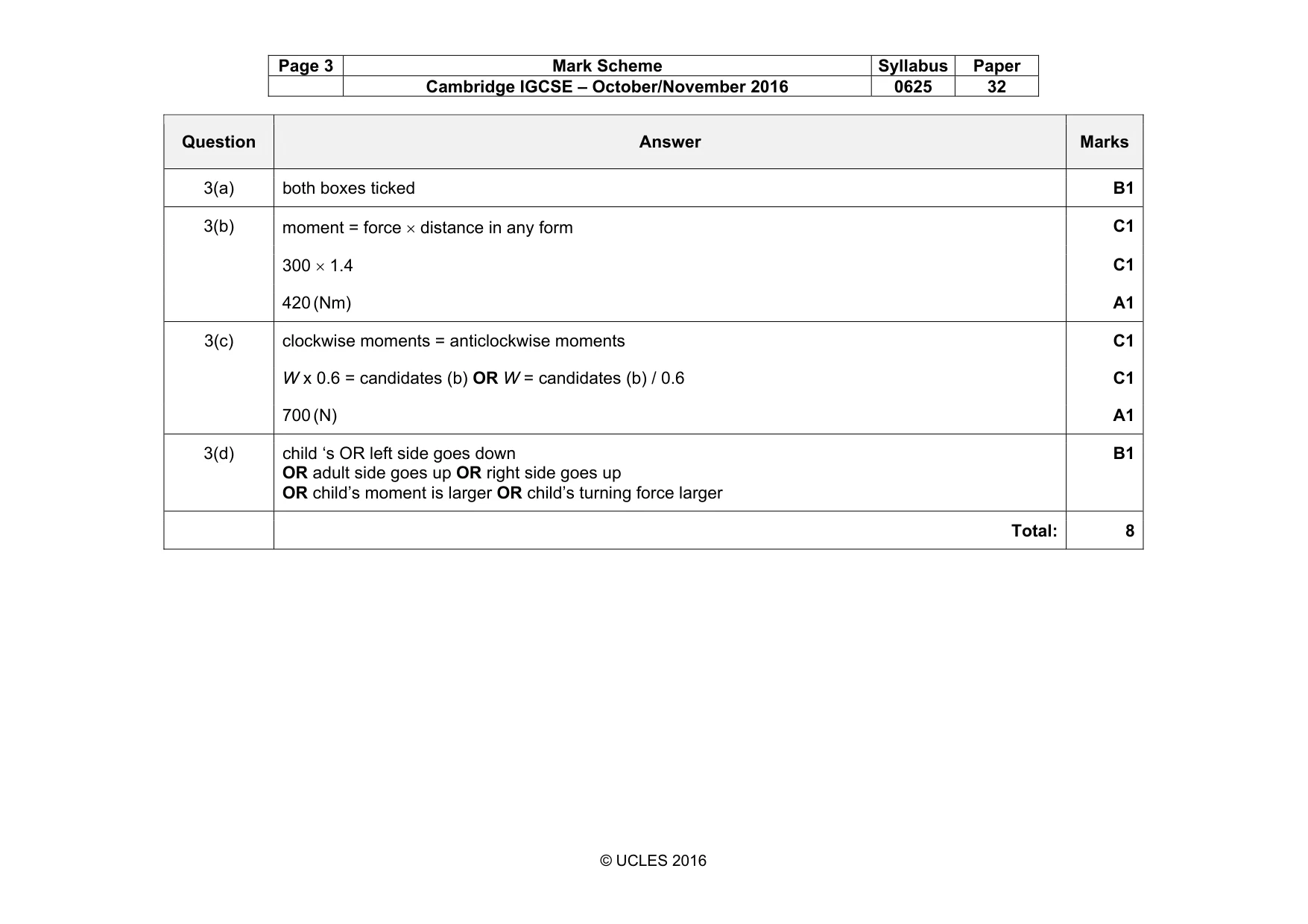 Mark scheme, page 3 of 10