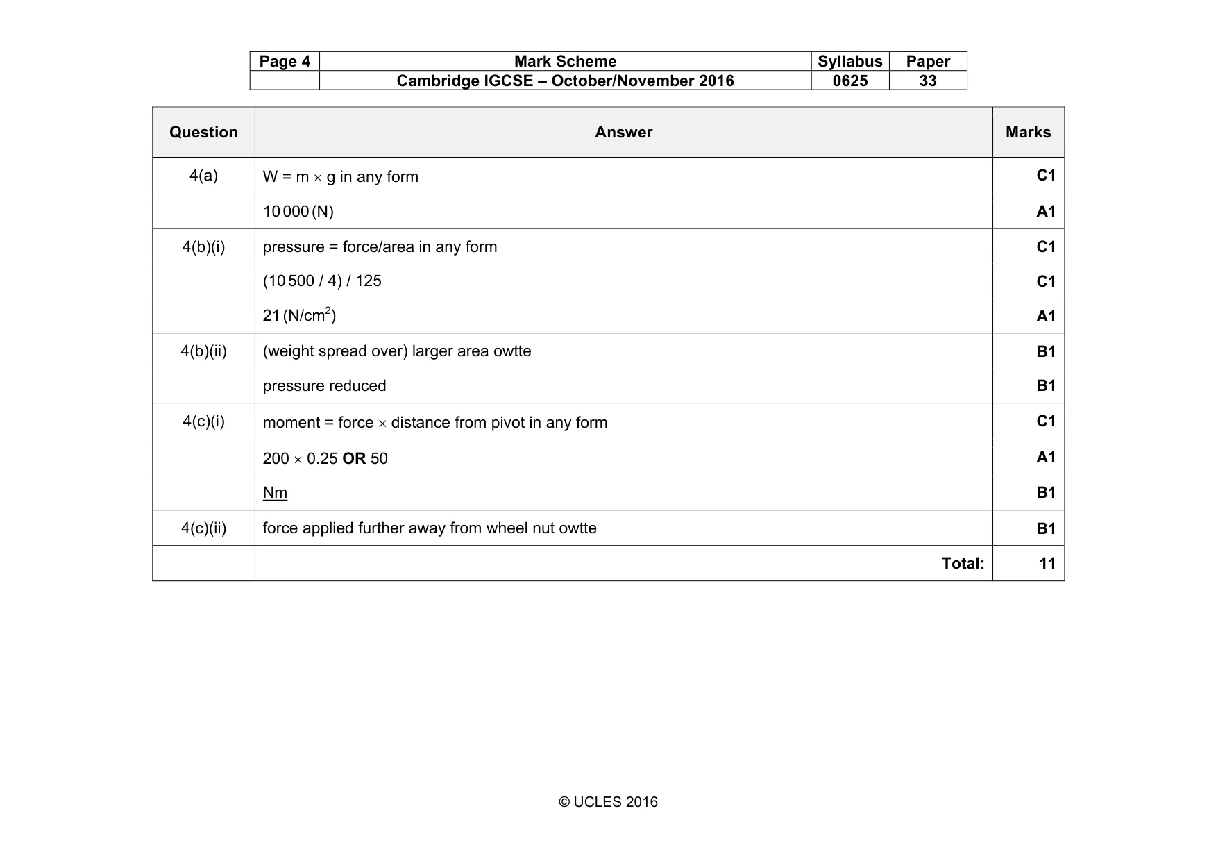 Mark scheme, page 4 of 10