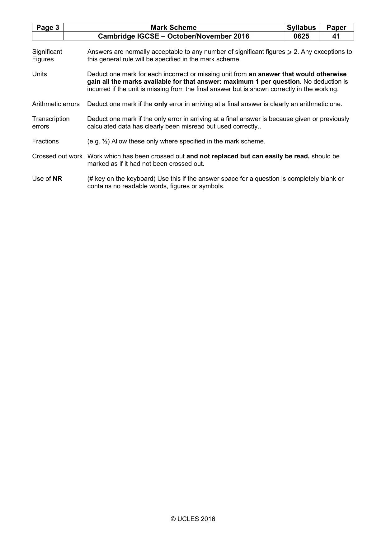 Mark scheme, page 3 of 11