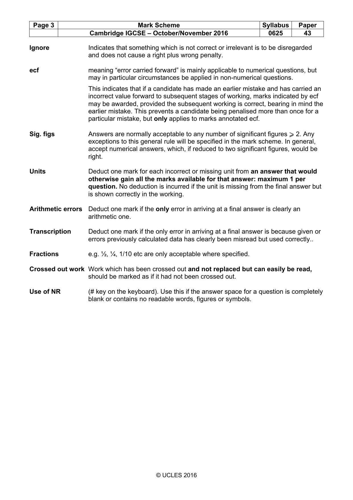 Mark scheme, page 3 of 11