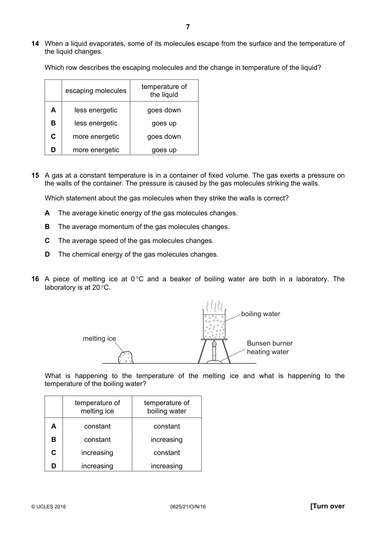 Cambridge IGCSE Physics 0625 2016 Oct/Nov Paper 2 · Variant 1 question paper, page 7 of 16