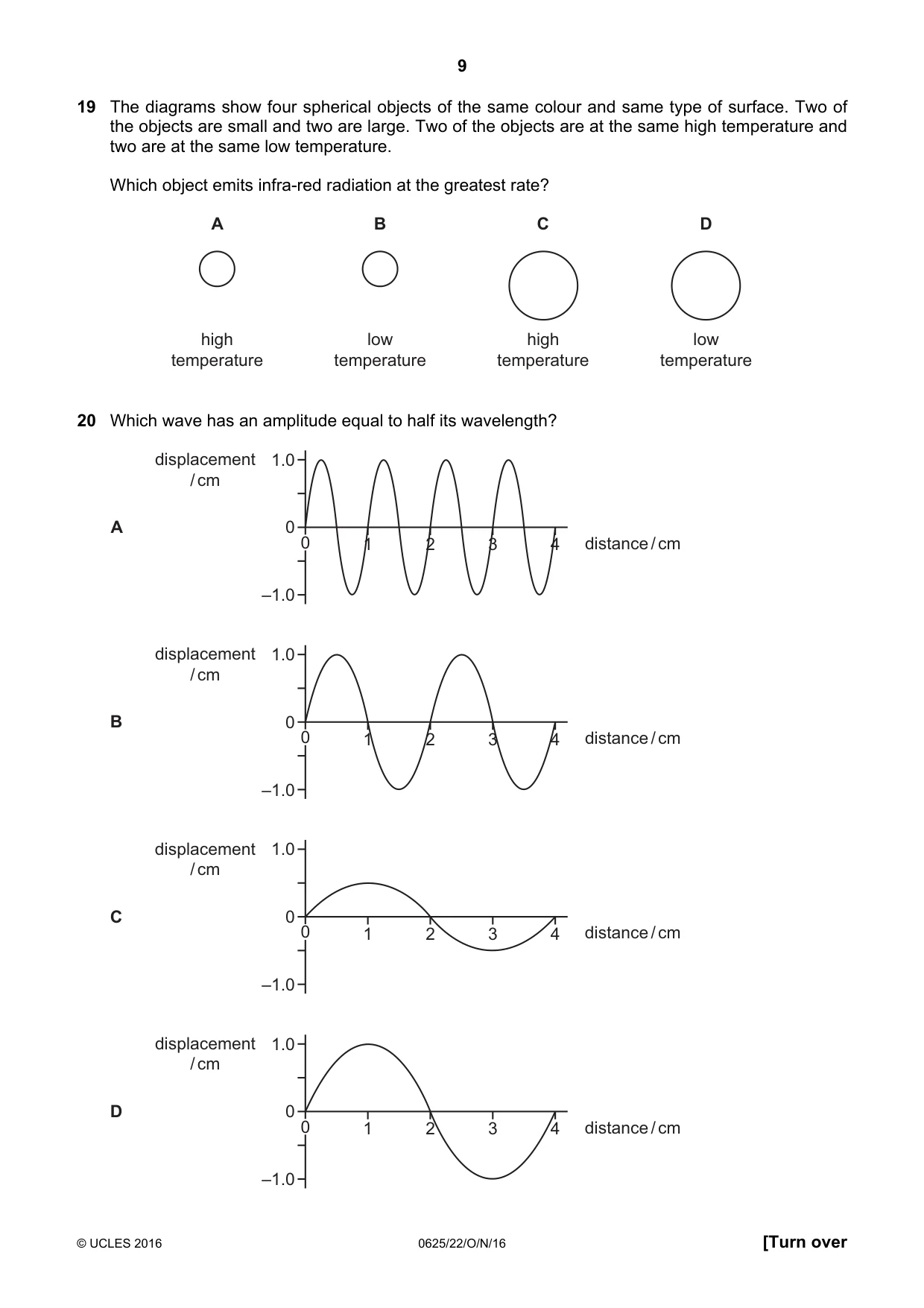 Cambridge IGCSE Physics 0625 2016 Oct/Nov Paper 2 · Variant 2 question paper, page 9 of 16