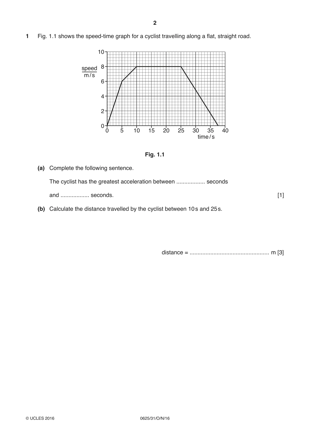 Cambridge IGCSE Physics 0625 2016 Oct/Nov Paper 3 · Variant 1 question paper, page 2 of 20