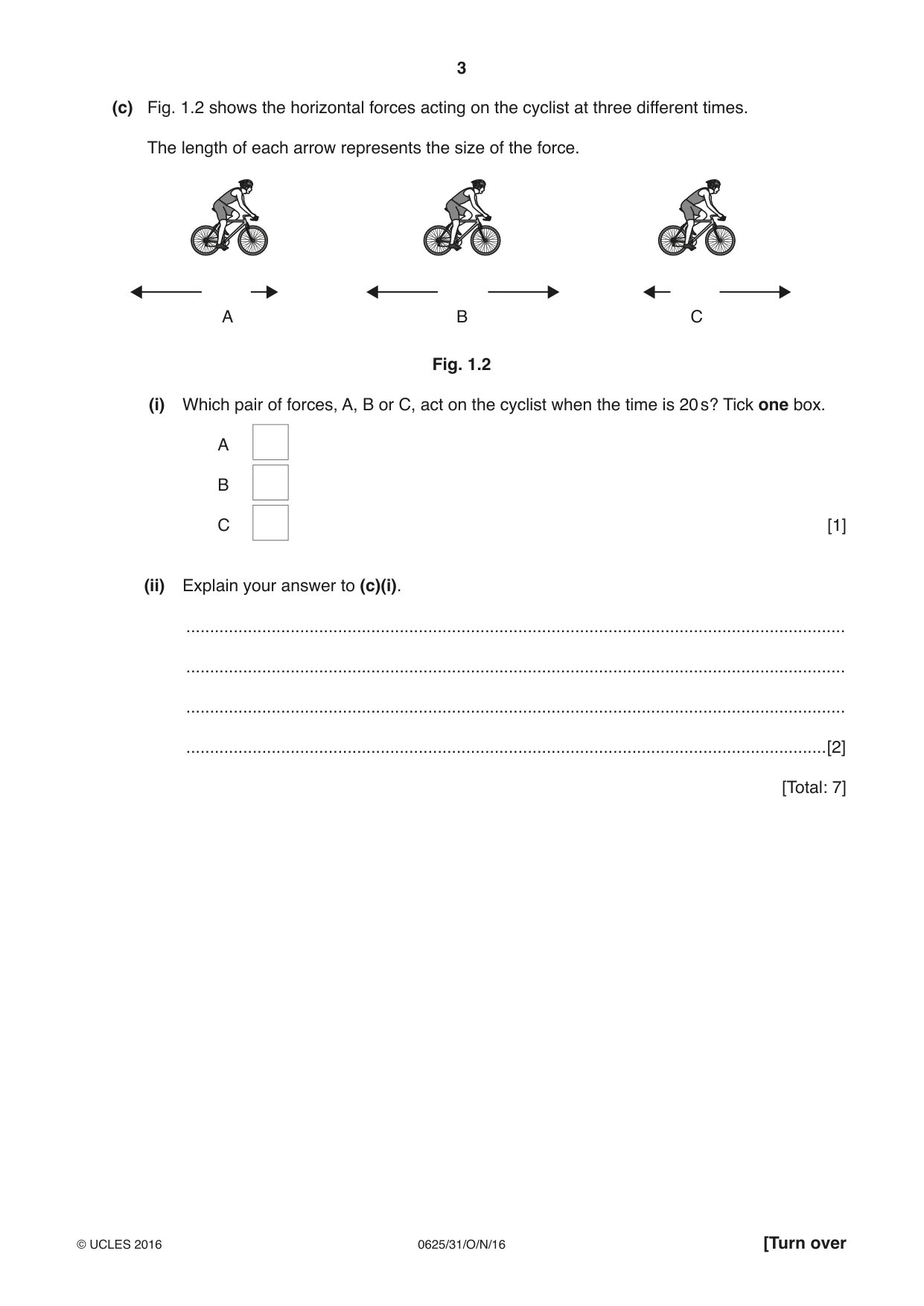 Cambridge IGCSE Physics 0625 2016 Oct/Nov Paper 3 · Variant 1 question paper, page 3 of 20