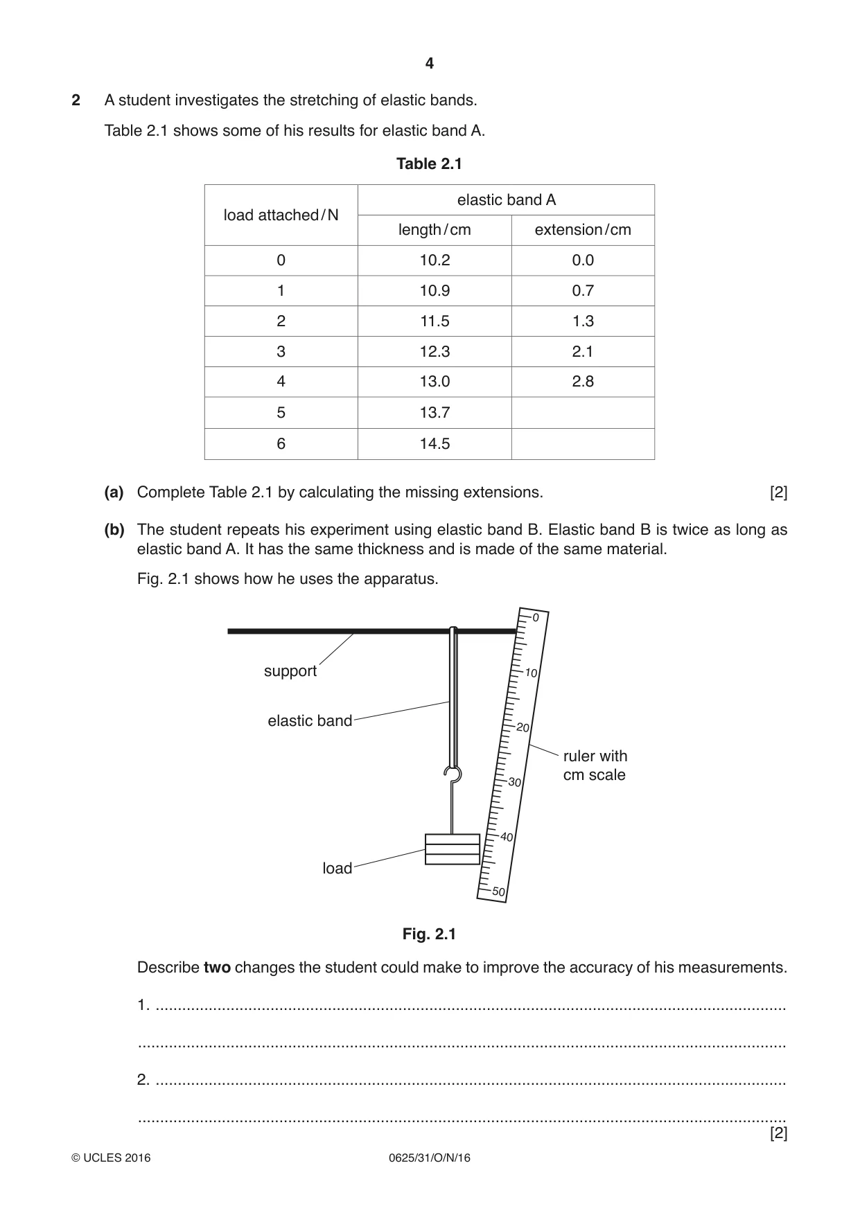 Cambridge IGCSE Physics 0625 2016 Oct/Nov Paper 3 · Variant 1 question paper, page 4 of 20
