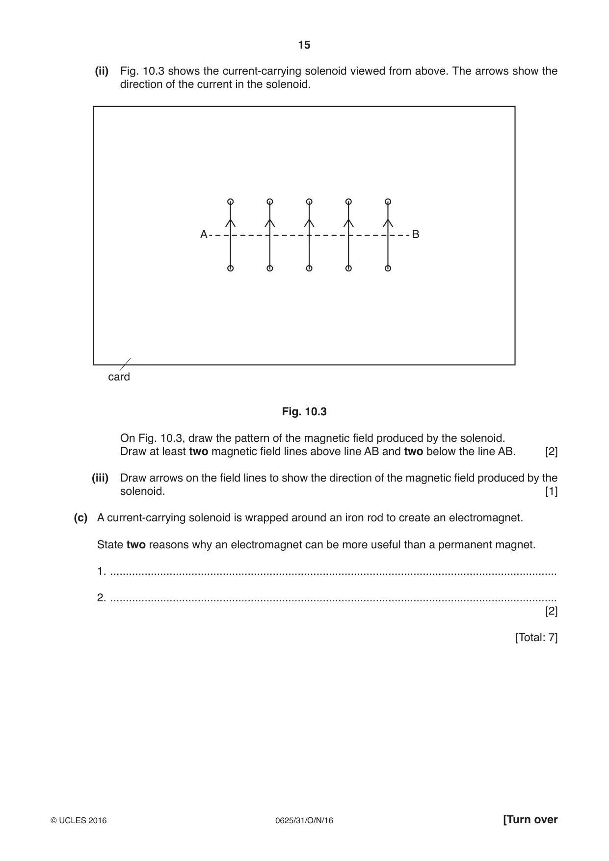 Cambridge IGCSE Physics 0625 2016 Oct/Nov Paper 3 · Variant 1 question paper, page 15 of 20