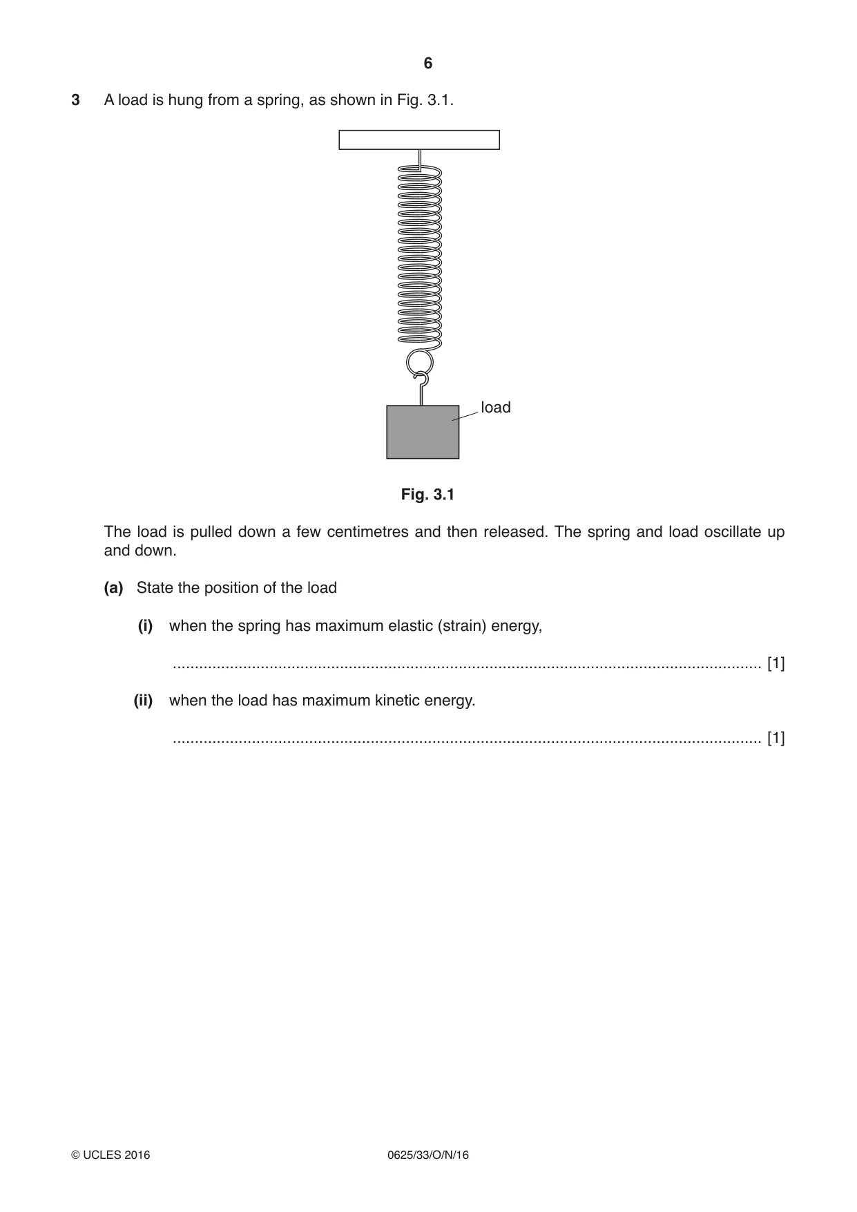 Cambridge IGCSE Physics 0625 2016 Oct/Nov Paper 3 · Variant 3 question paper, page 6 of 20