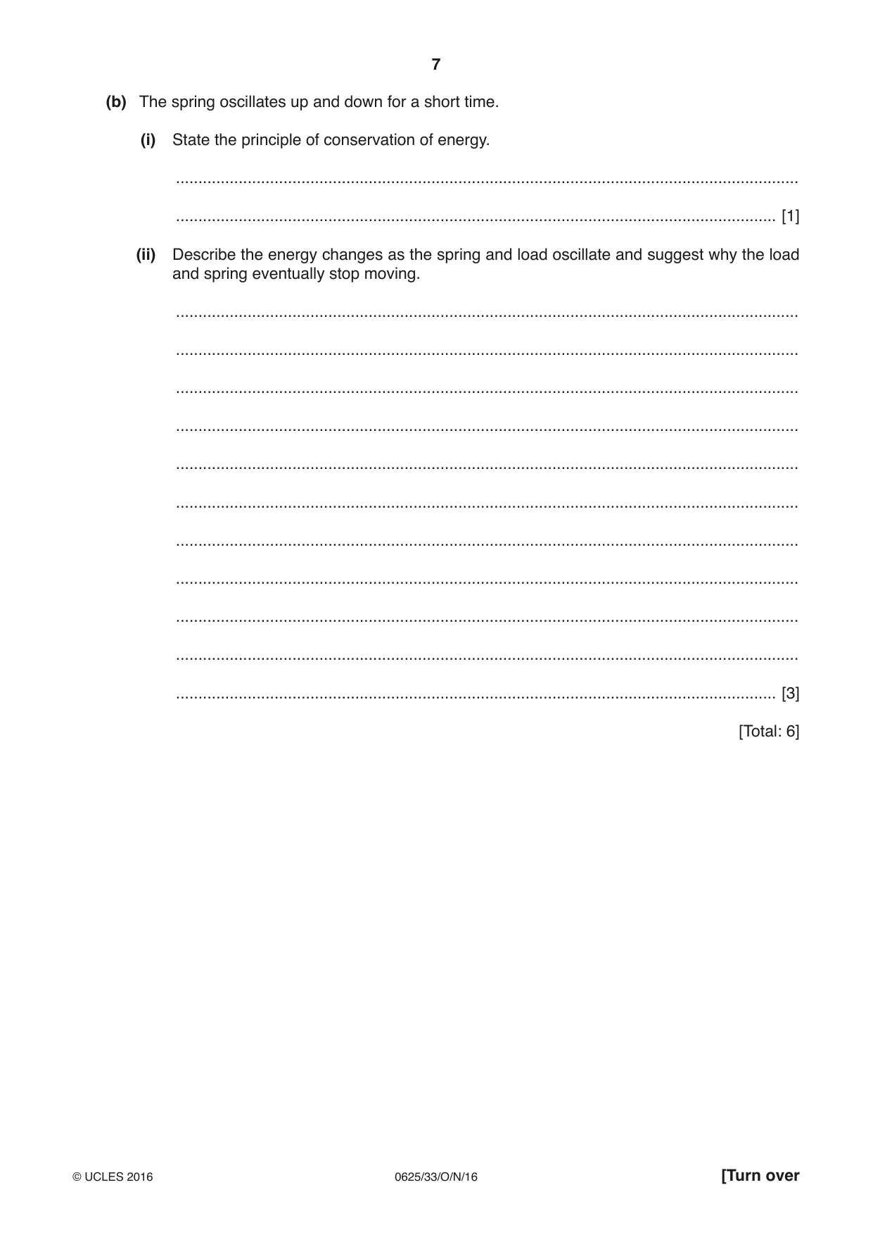 Cambridge IGCSE Physics 0625 2016 Oct/Nov Paper 3 · Variant 3 question paper, page 7 of 20