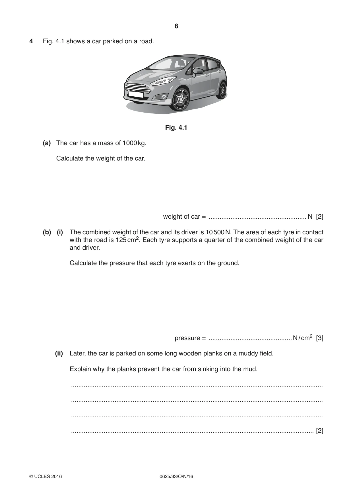 Cambridge IGCSE Physics 0625 2016 Oct/Nov Paper 3 · Variant 3 question paper, page 8 of 20