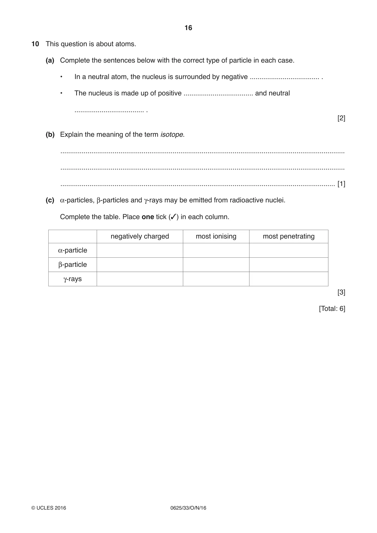Cambridge IGCSE Physics 0625 2016 Oct/Nov Paper 3 · Variant 3 question paper, page 16 of 20