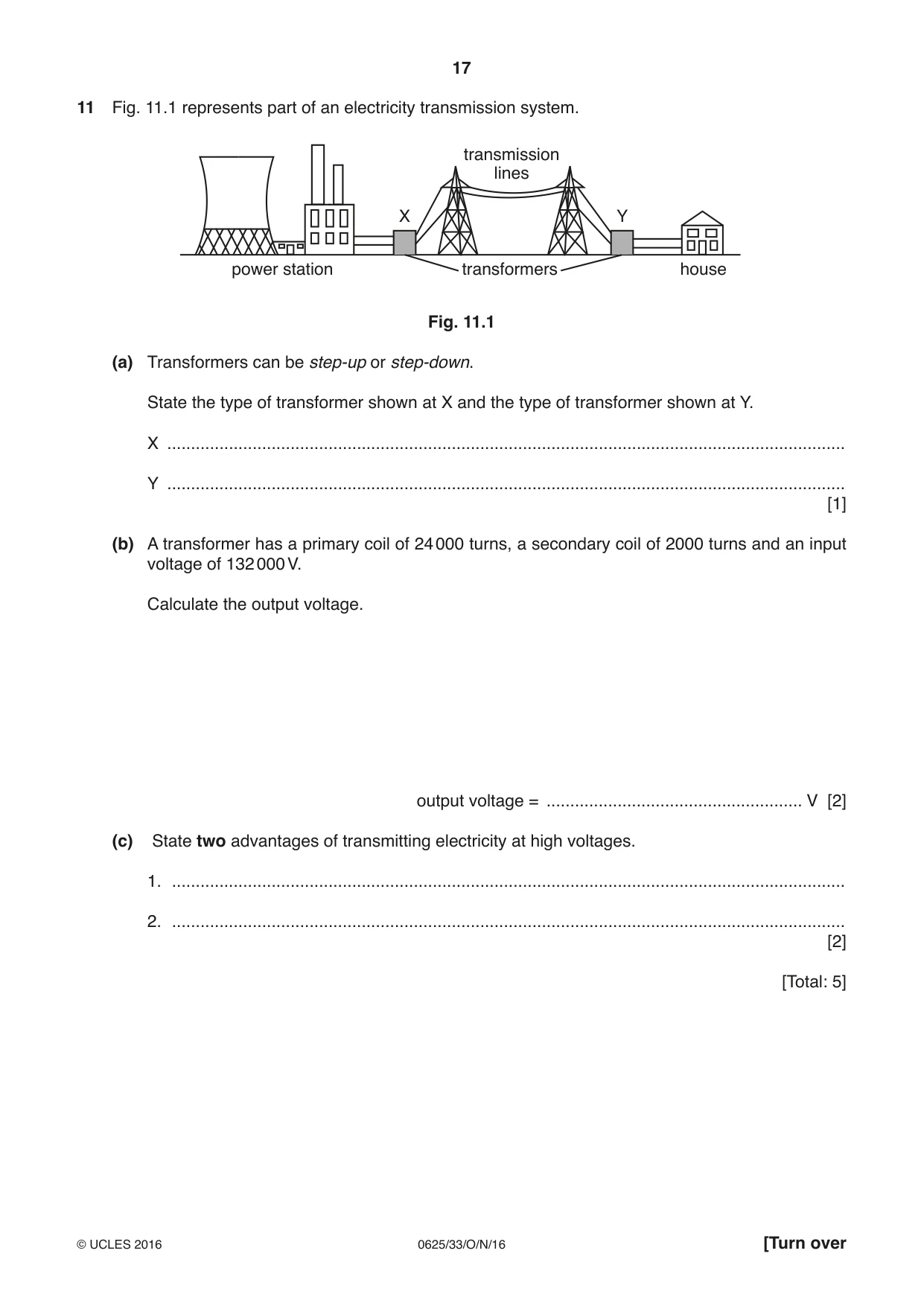 Cambridge IGCSE Physics 0625 2016 Oct/Nov Paper 3 · Variant 3 question paper, page 17 of 20