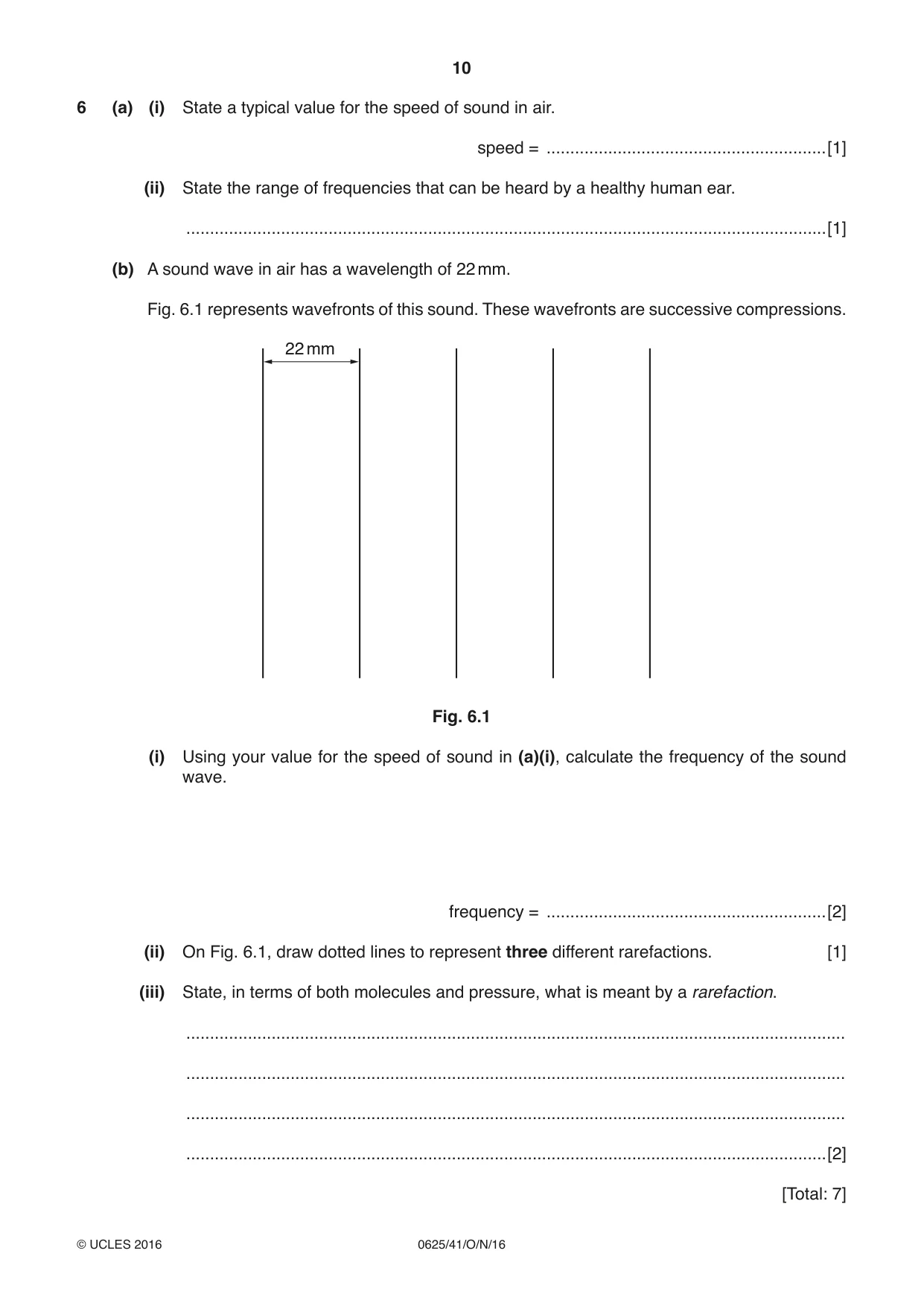 Cambridge IGCSE Physics 0625 2016 Oct/Nov Paper 4 · Variant 1 question paper, page 10 of 16