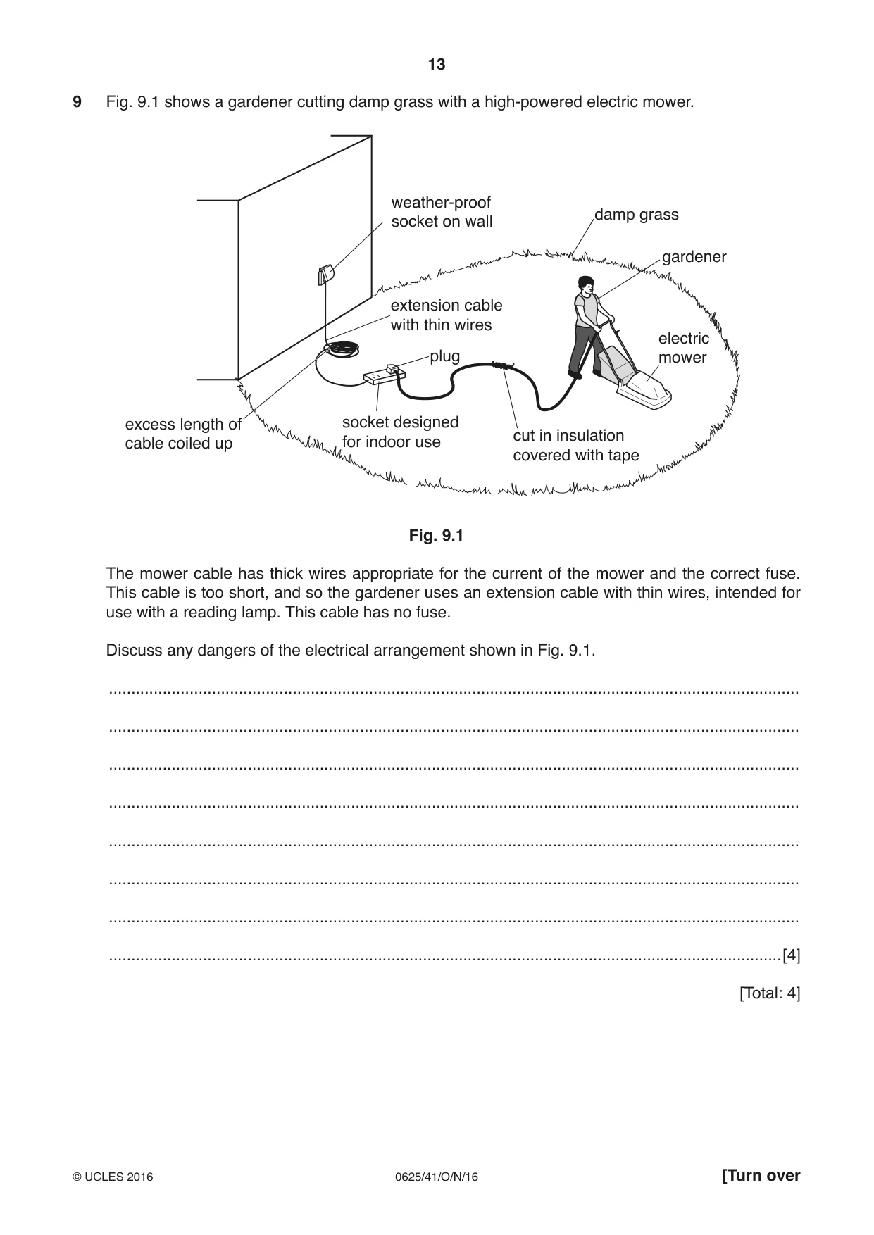 Cambridge IGCSE Physics 0625 2016 Oct/Nov Paper 4 · Variant 1 question paper, page 13 of 16