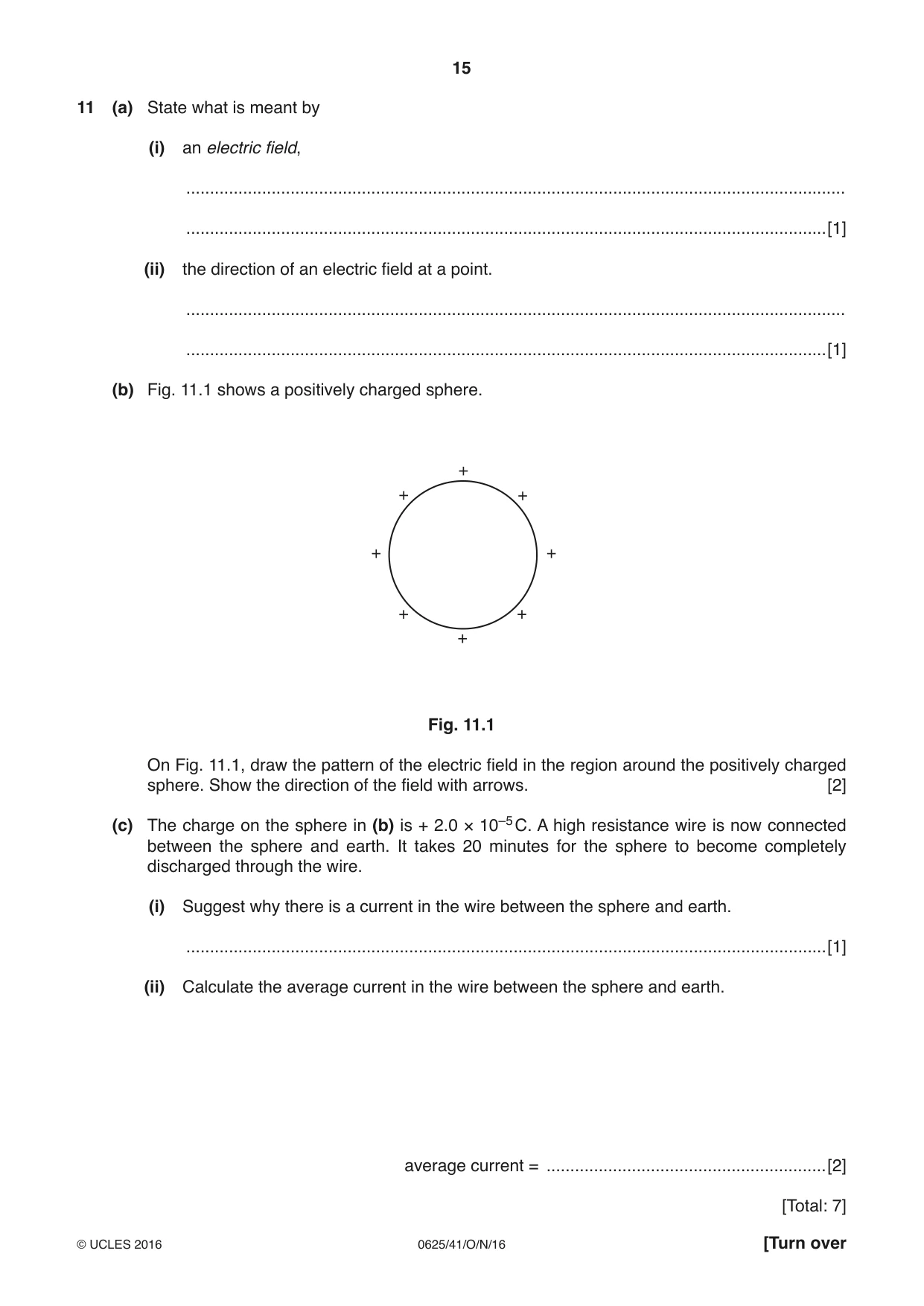 Cambridge IGCSE Physics 0625 2016 Oct/Nov Paper 4 · Variant 1 question paper, page 15 of 16