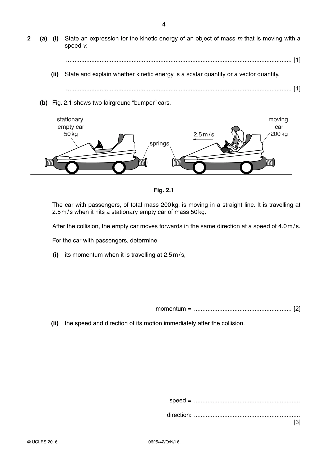 Cambridge IGCSE Physics 0625 2016 Oct/Nov Paper 4 · Variant 2 question paper, page 4 of 20