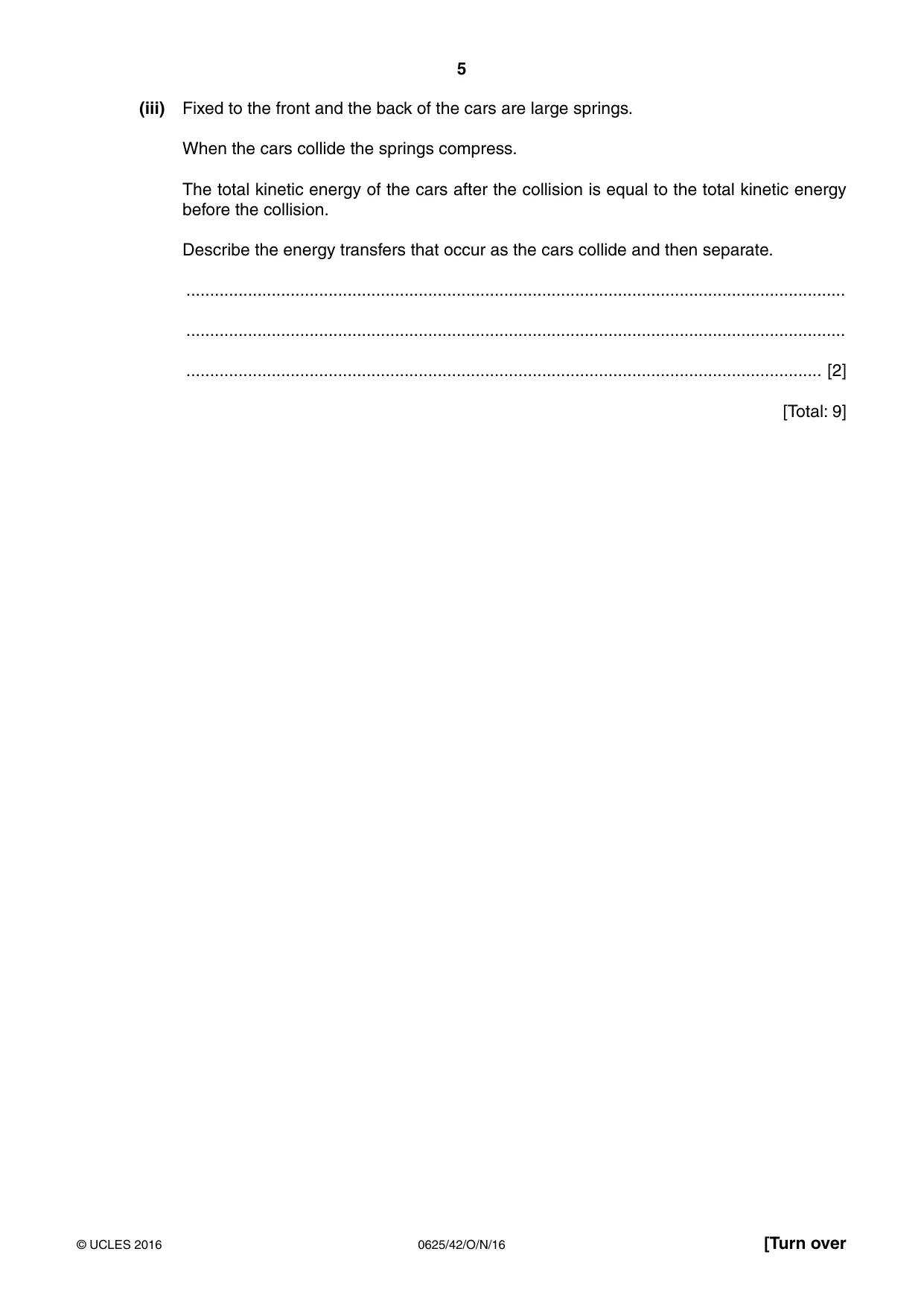 Cambridge IGCSE Physics 0625 2016 Oct/Nov Paper 4 · Variant 2 question paper, page 5 of 20