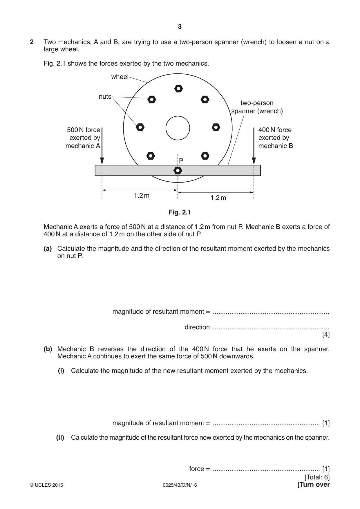 Cambridge IGCSE Physics 0625 2016 Oct/Nov Paper 4 · Variant 3 question paper, page 3 of 16