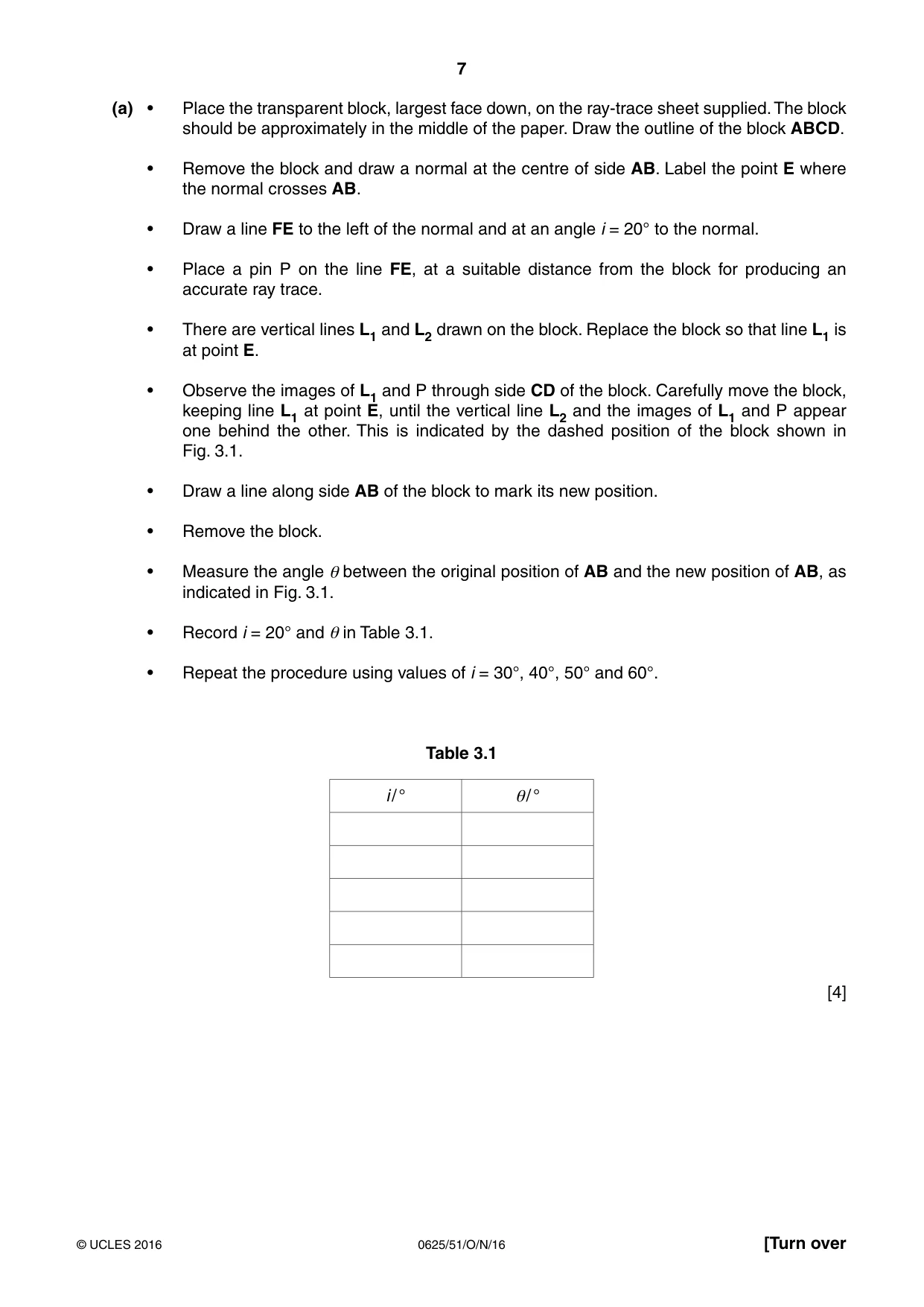Cambridge IGCSE Physics 0625 2016 Oct/Nov Paper 5 · Variant 1 question paper, page 7 of 12