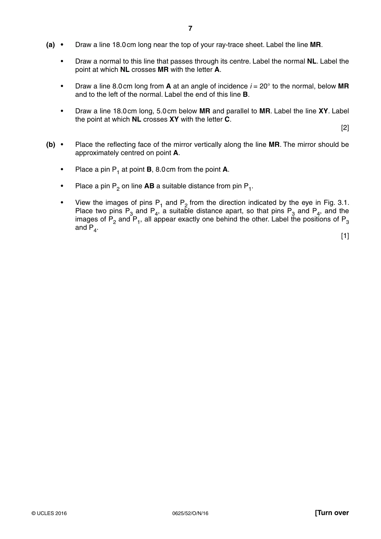 Cambridge IGCSE Physics 0625 2016 Oct/Nov Paper 5 · Variant 2 question paper, page 7 of 12