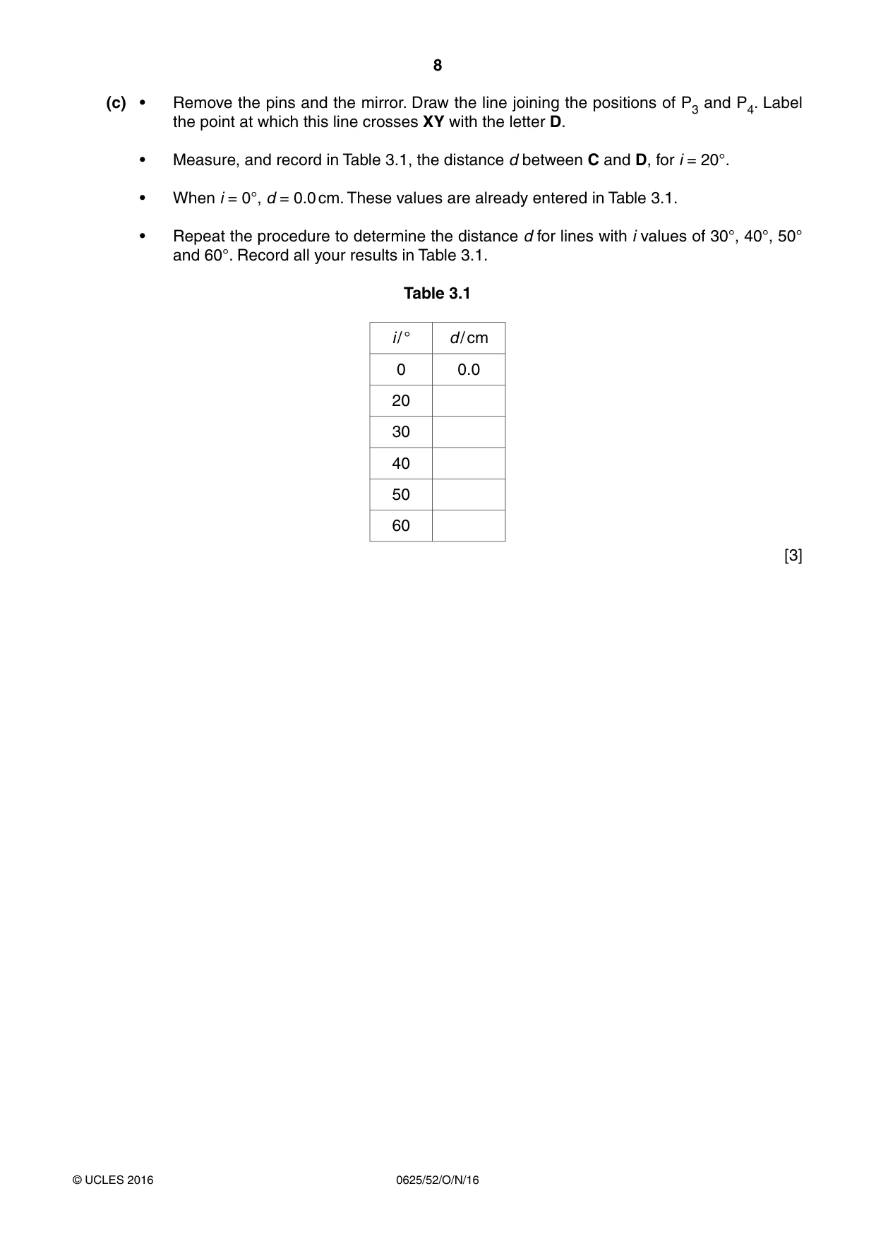 Cambridge IGCSE Physics 0625 2016 Oct/Nov Paper 5 · Variant 2 question paper, page 8 of 12