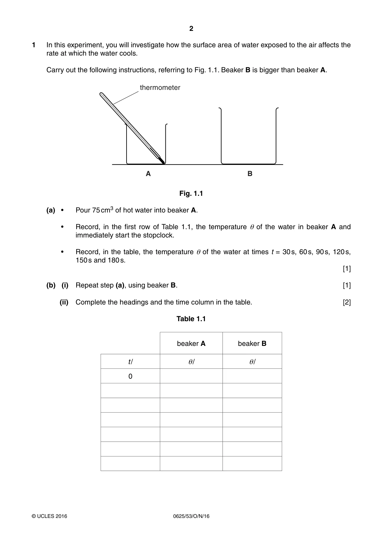 Cambridge IGCSE Physics 0625 2016 Oct/Nov Paper 5 · Variant 3 question paper, page 2 of 12