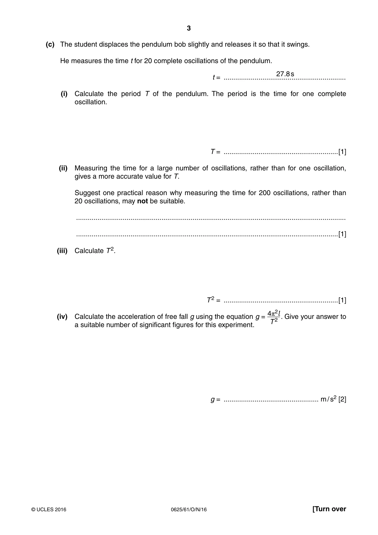 Cambridge IGCSE Physics 0625 2016 Oct/Nov Paper 6 · Variant 1 question paper, page 3 of 16