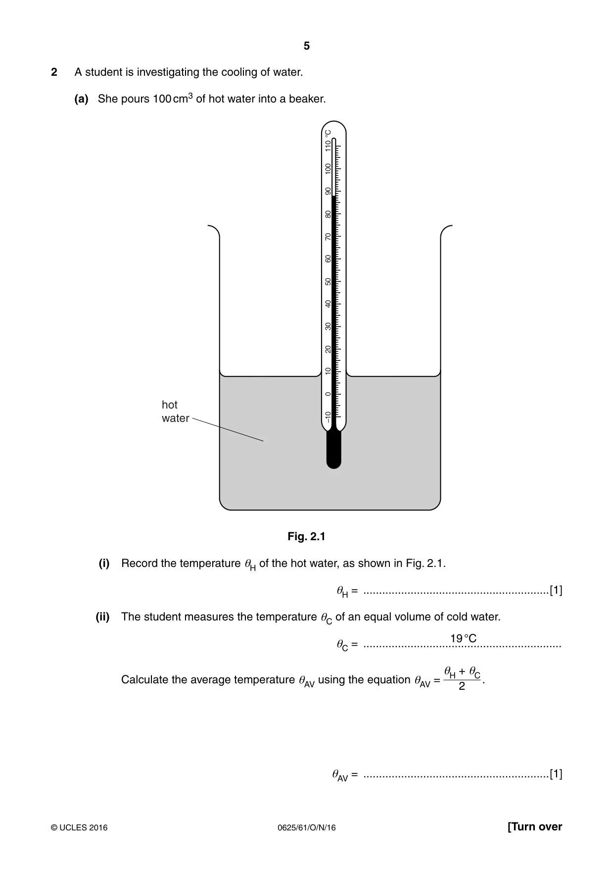 Cambridge IGCSE Physics 0625 2016 Oct/Nov Paper 6 · Variant 1 question paper, page 5 of 16