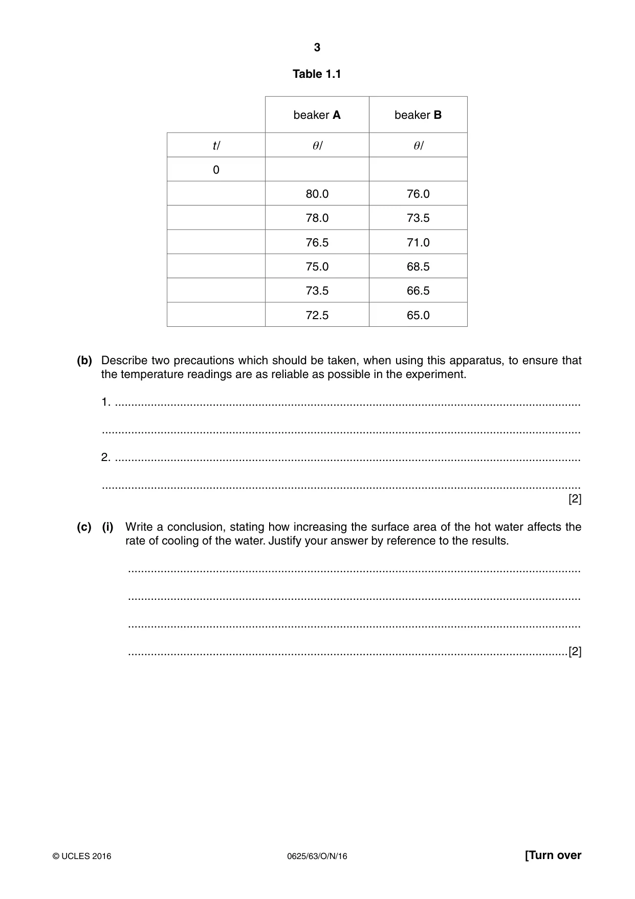 Cambridge IGCSE Physics 0625 2016 Oct/Nov Paper 6 · Variant 3 question paper, page 3 of 12