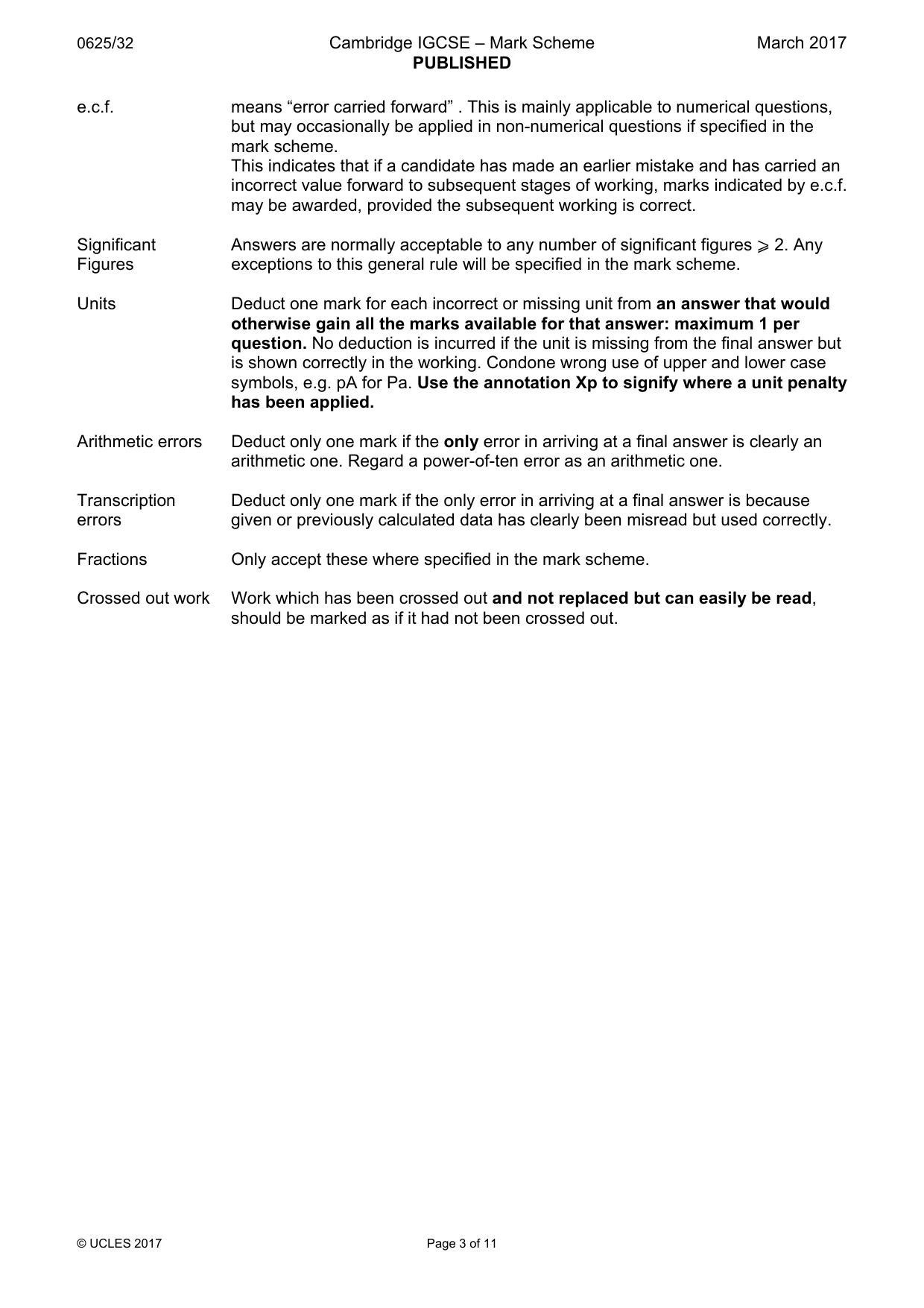 Mark scheme, page 3 of 11
