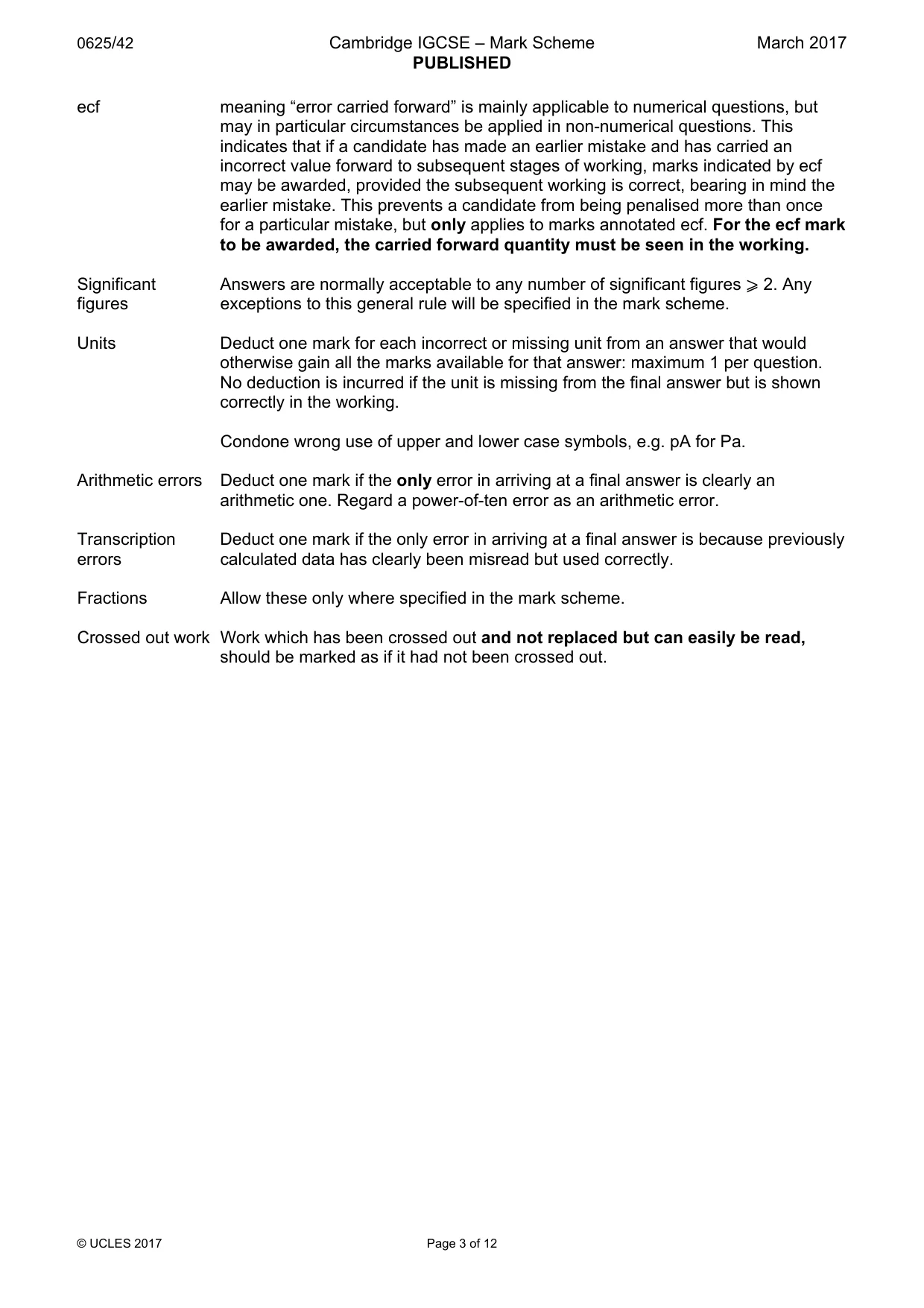 Mark scheme, page 3 of 12