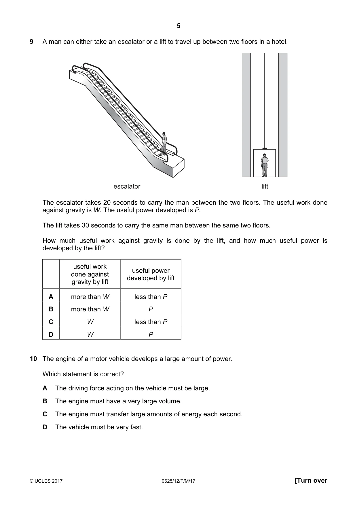 Cambridge IGCSE Physics 0625 2017 Feb/March Paper 1 · Variant 2 question paper, page 5 of 20