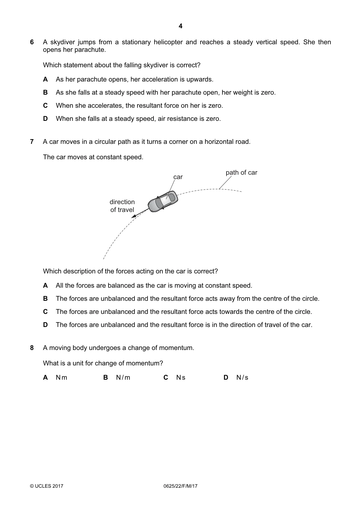Cambridge IGCSE Physics 0625 2017 Feb/March Paper 2 · Variant 2 question paper, page 4 of 16
