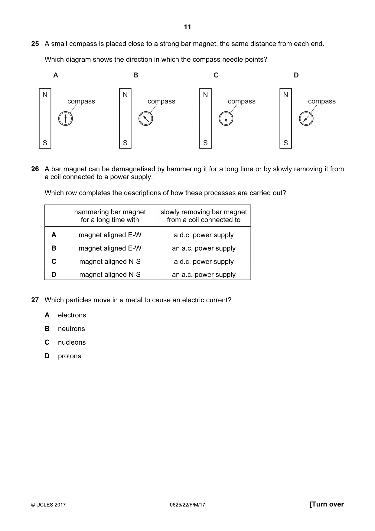 Cambridge IGCSE Physics 0625 2017 Feb/March Paper 2 · Variant 2 question paper, page 11 of 16