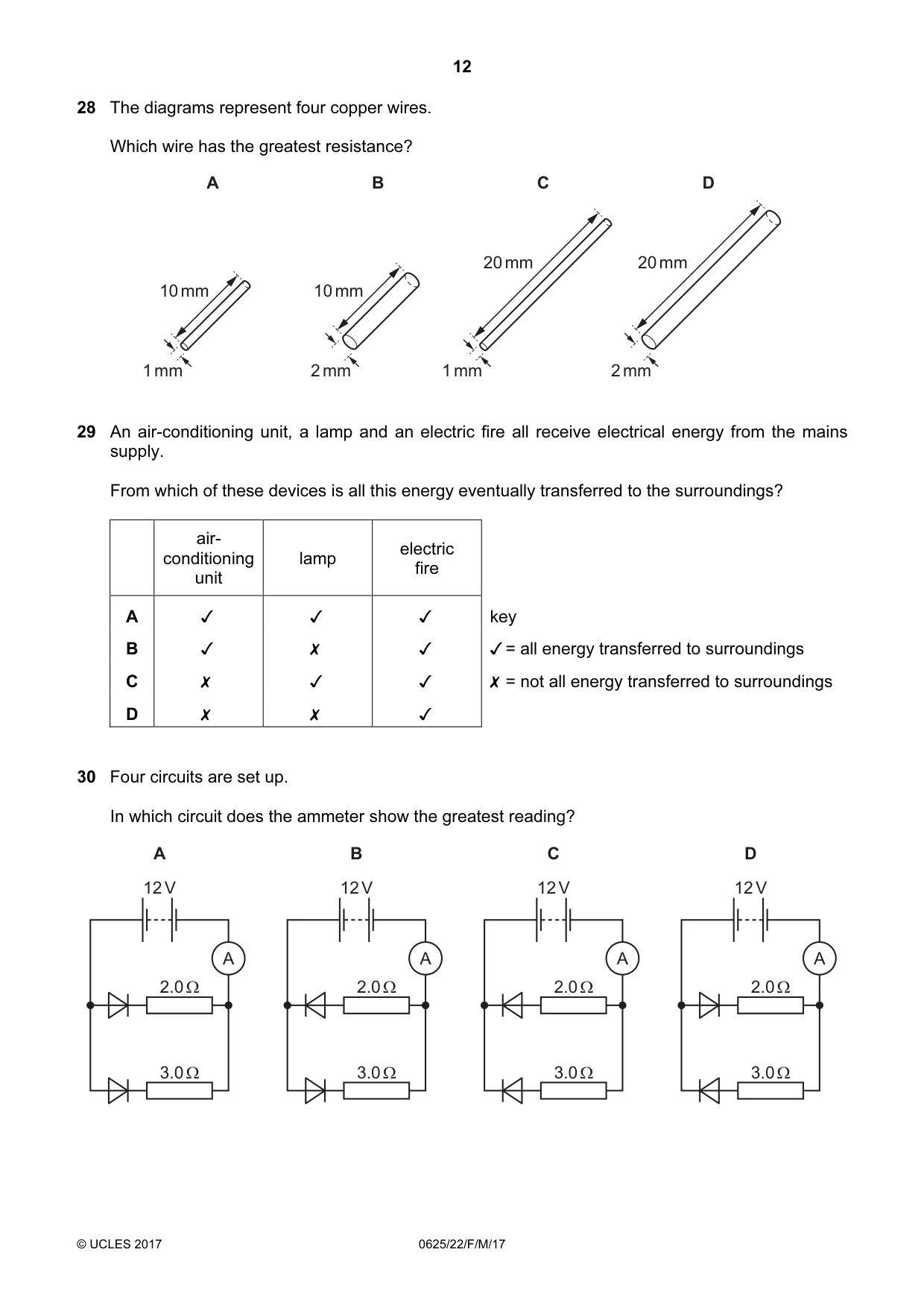 Cambridge IGCSE Physics 0625 2017 Feb/March Paper 2 · Variant 2 question paper, page 12 of 16