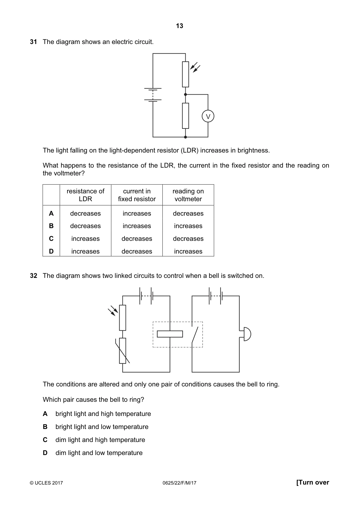 Cambridge IGCSE Physics 0625 2017 Feb/March Paper 2 · Variant 2 question paper, page 13 of 16
