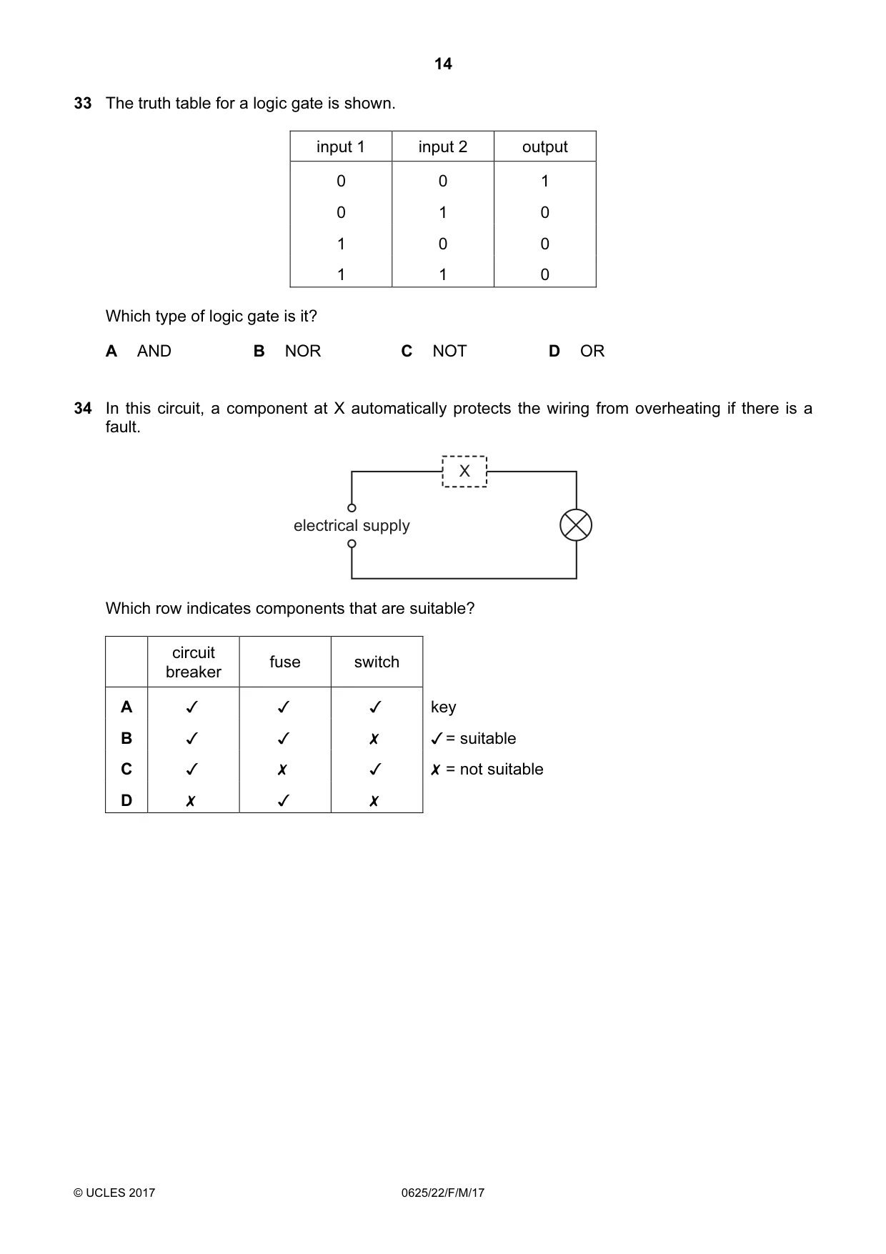 Cambridge IGCSE Physics 0625 2017 Feb/March Paper 2 · Variant 2 question paper, page 14 of 16