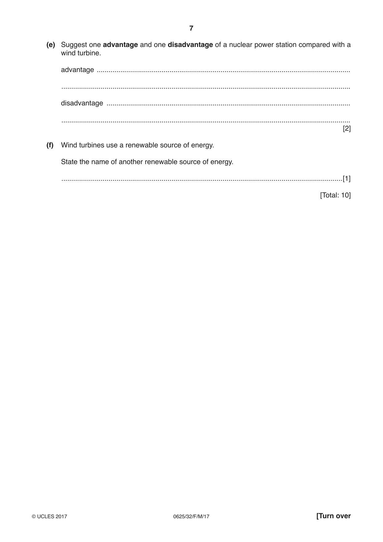 Cambridge IGCSE Physics 0625 2017 Feb/March Paper 3 · Variant 2 question paper, page 7 of 16