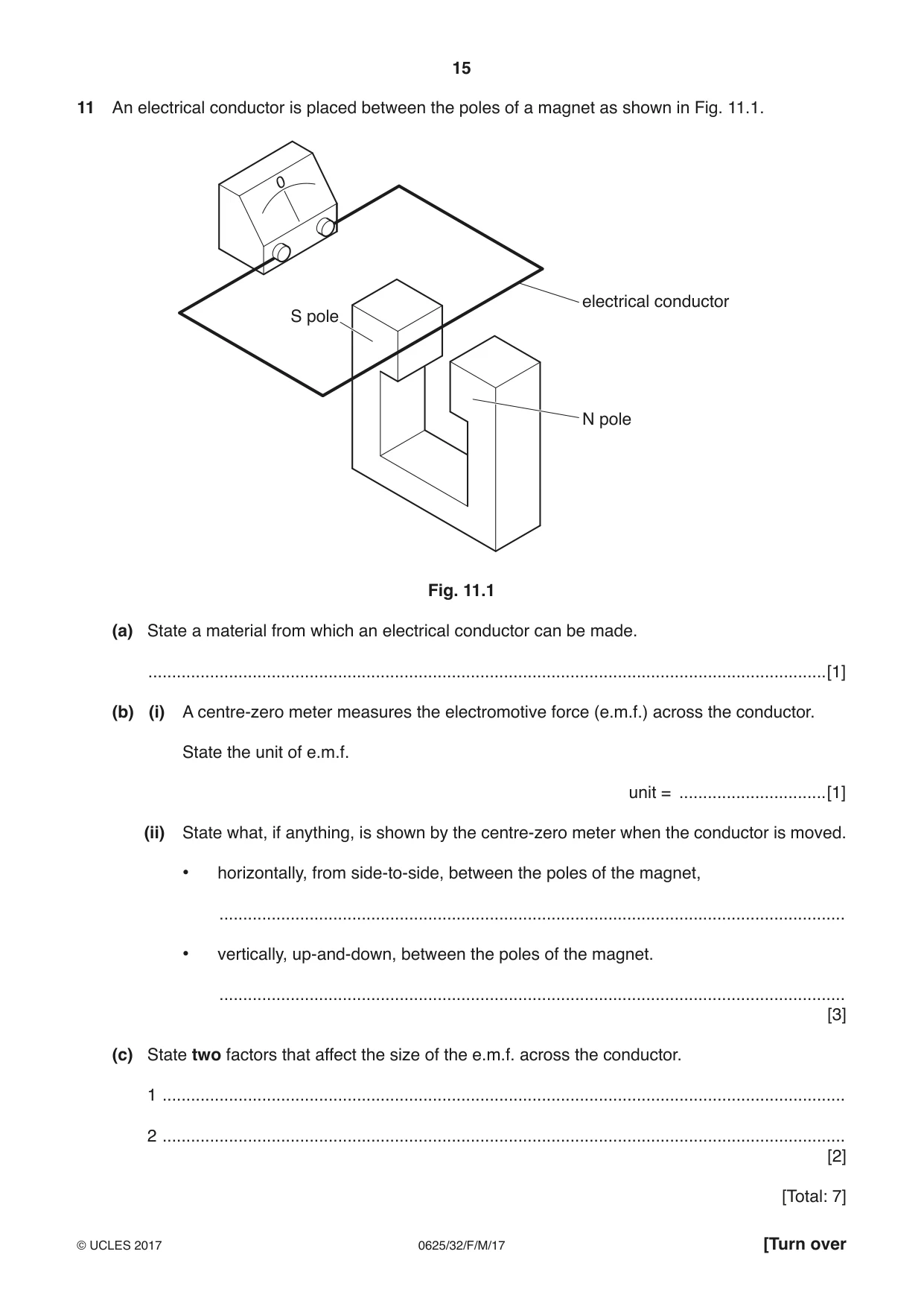 Cambridge IGCSE Physics 0625 2017 Feb/March Paper 3 · Variant 2 question paper, page 15 of 16
