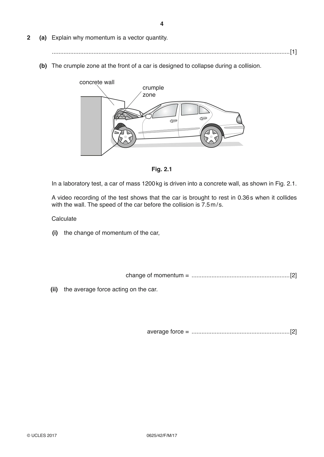 Cambridge IGCSE Physics 0625 2017 Feb/March Paper 4 · Variant 2 question paper, page 4 of 16