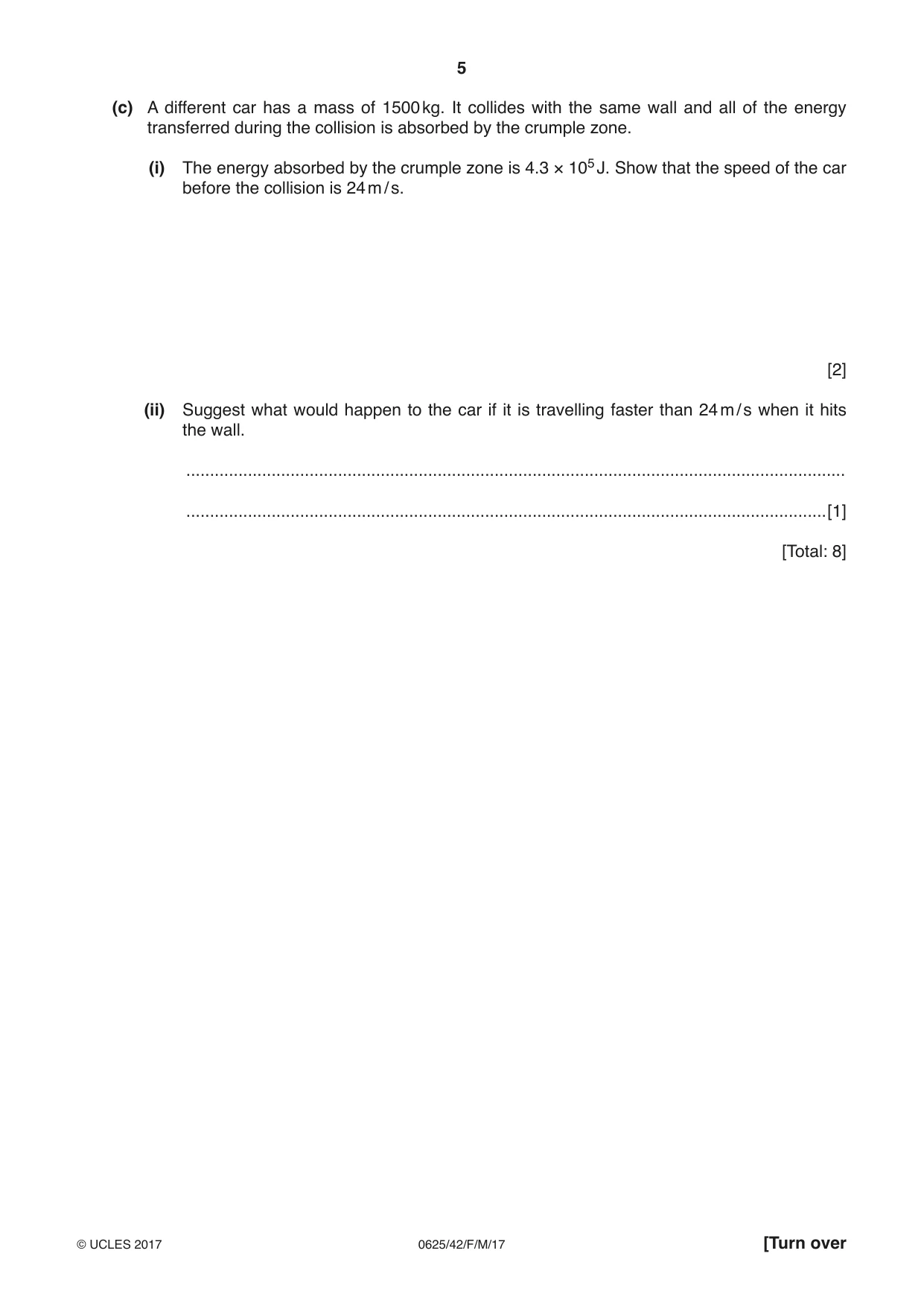 Cambridge IGCSE Physics 0625 2017 Feb/March Paper 4 · Variant 2 question paper, page 5 of 16