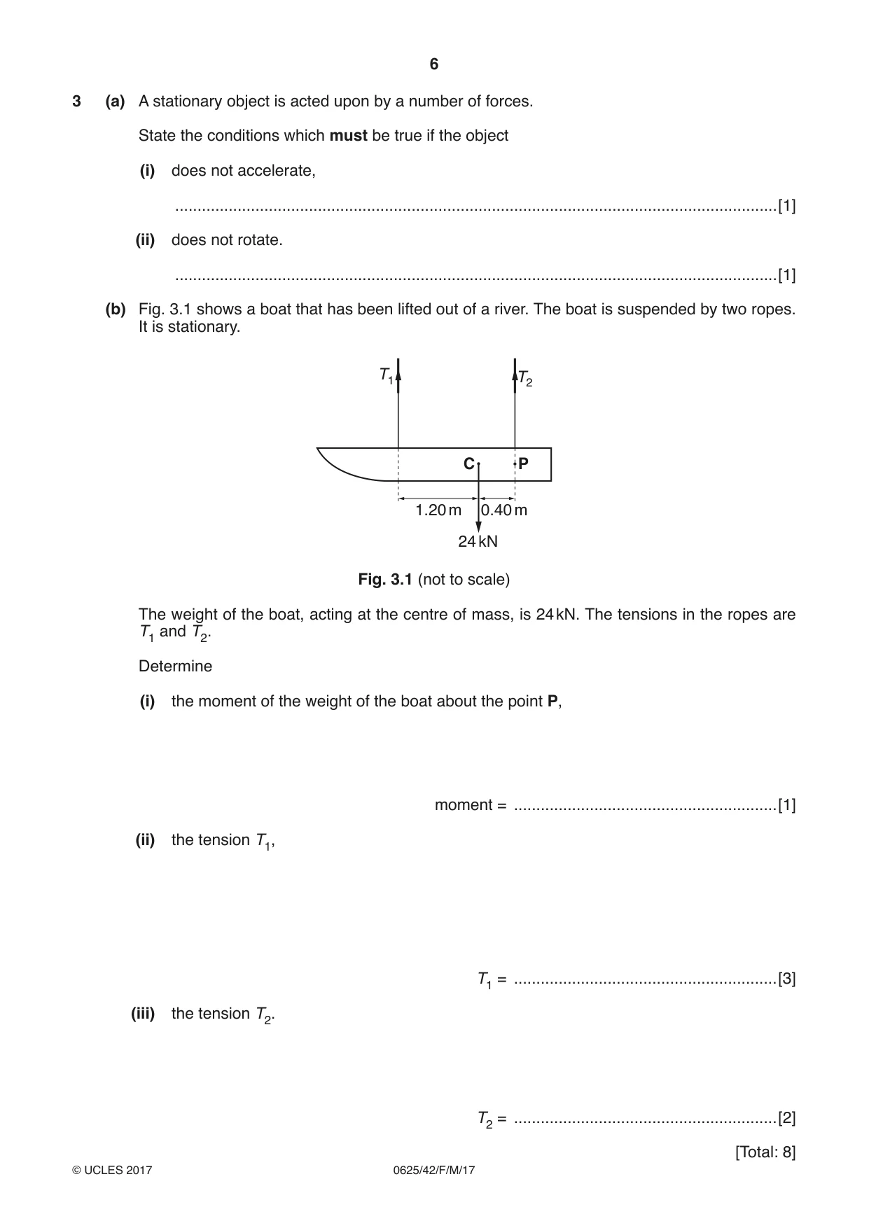 Cambridge IGCSE Physics 0625 2017 Feb/March Paper 4 · Variant 2 question paper, page 6 of 16