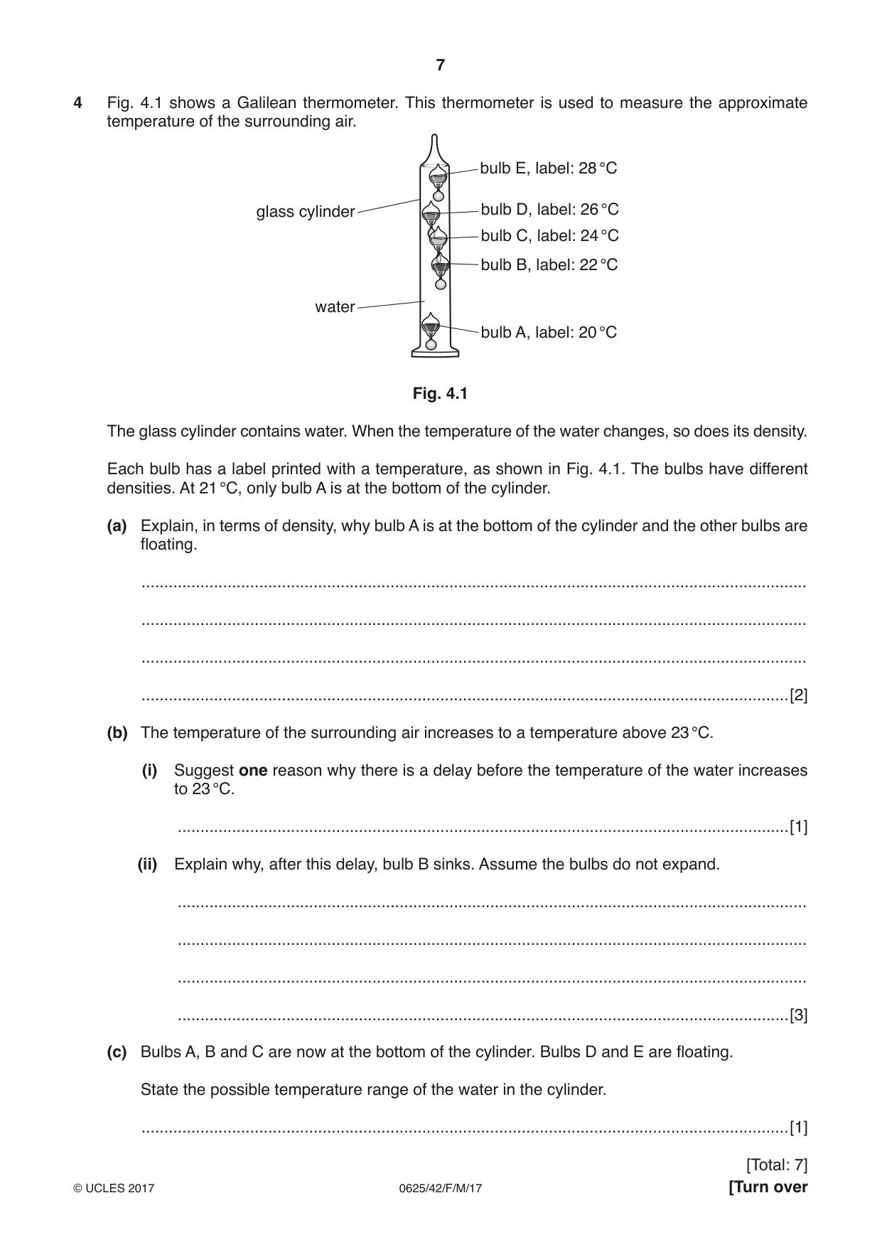 Cambridge IGCSE Physics 0625 2017 Feb/March Paper 4 · Variant 2 question paper, page 7 of 16
