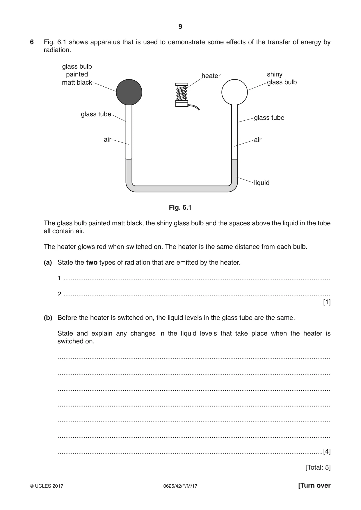 Cambridge IGCSE Physics 0625 2017 Feb/March Paper 4 · Variant 2 question paper, page 9 of 16